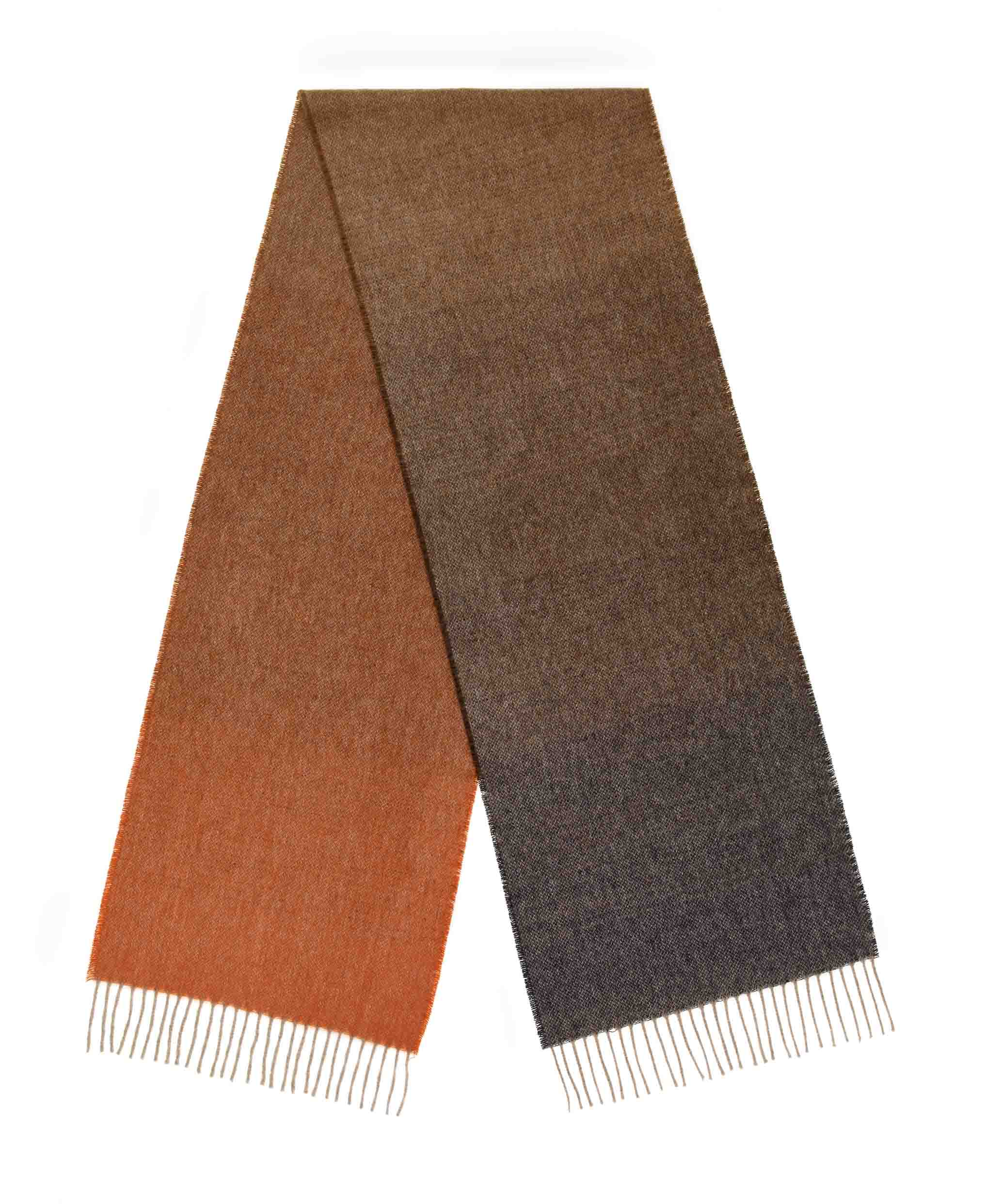 Ombre Navy & Orange 100% Merino Scarf