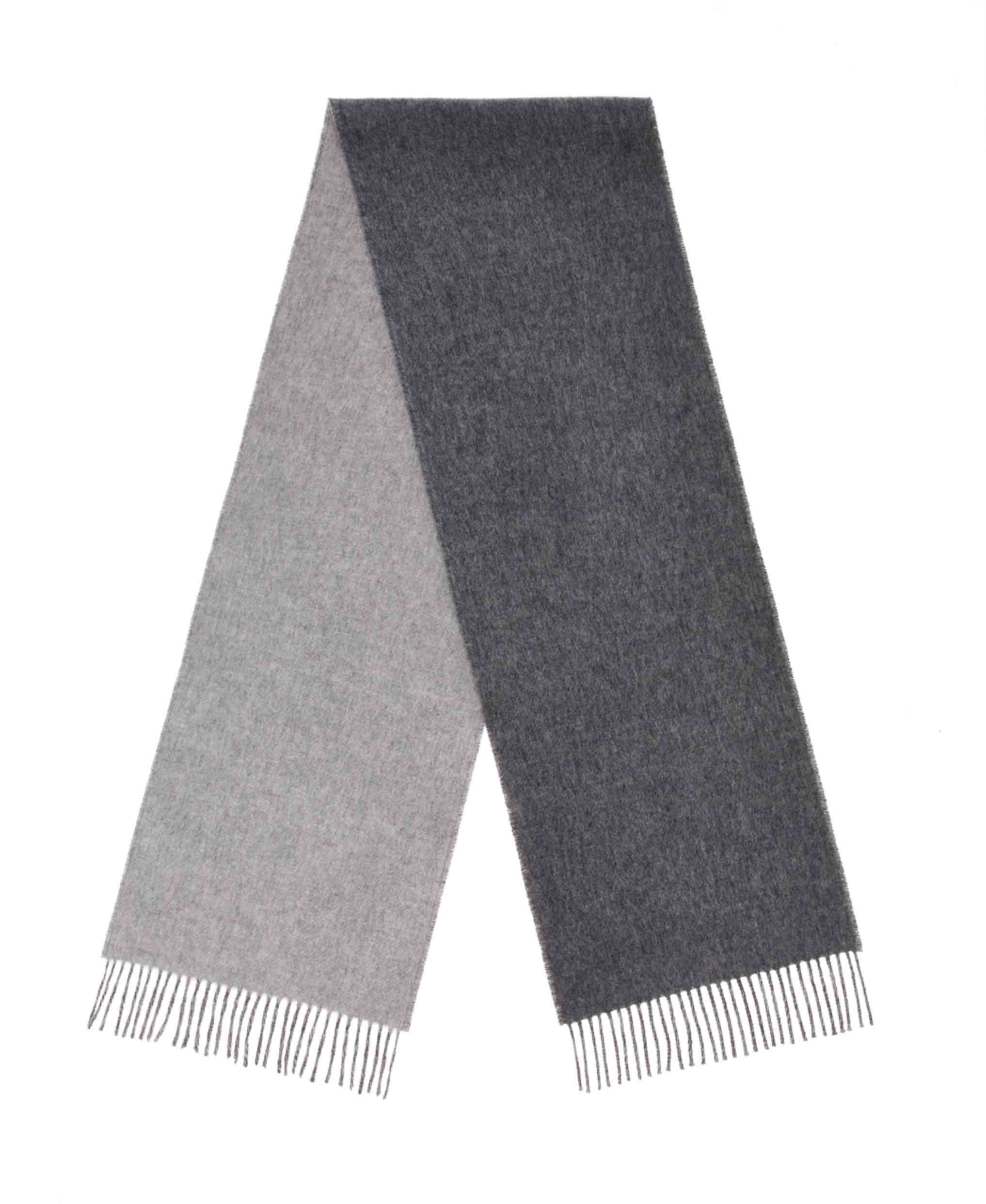 Mid Grey & Silver 100% Merino Scarf