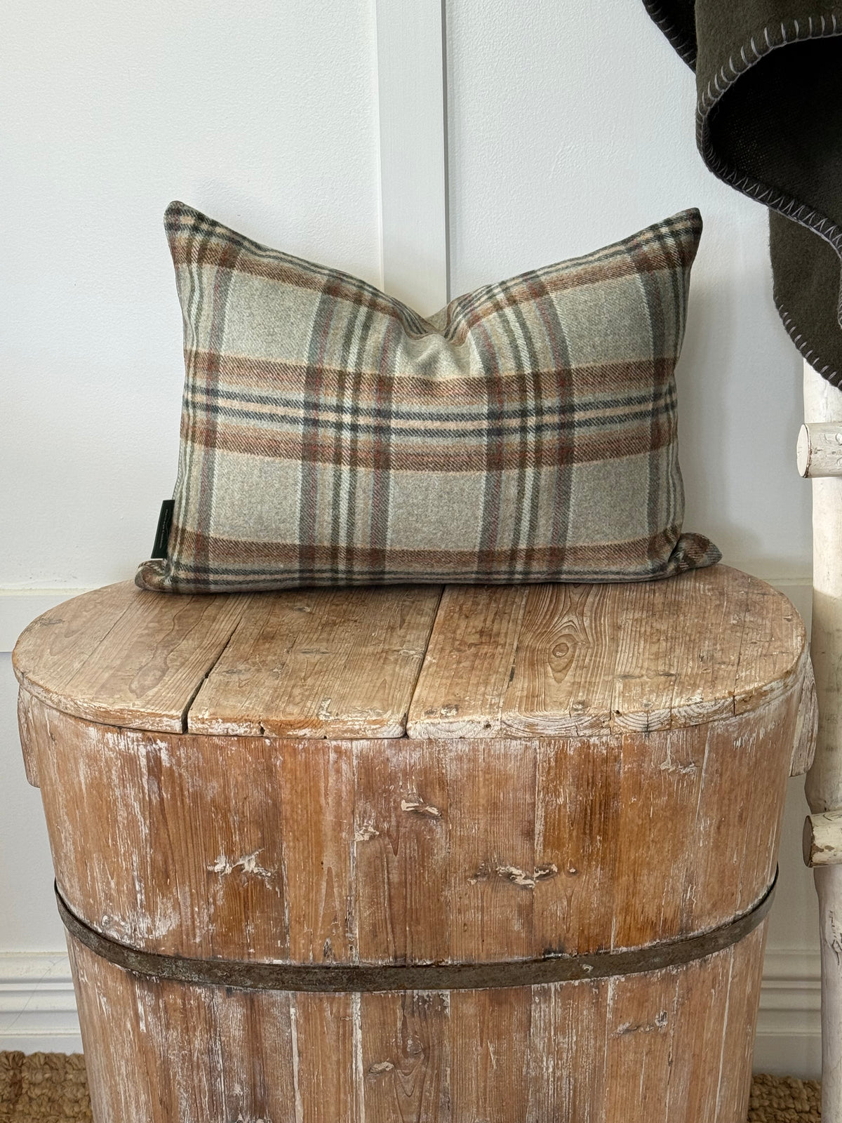 The Heritage Cushion Cover - Coates Aqua & Rust