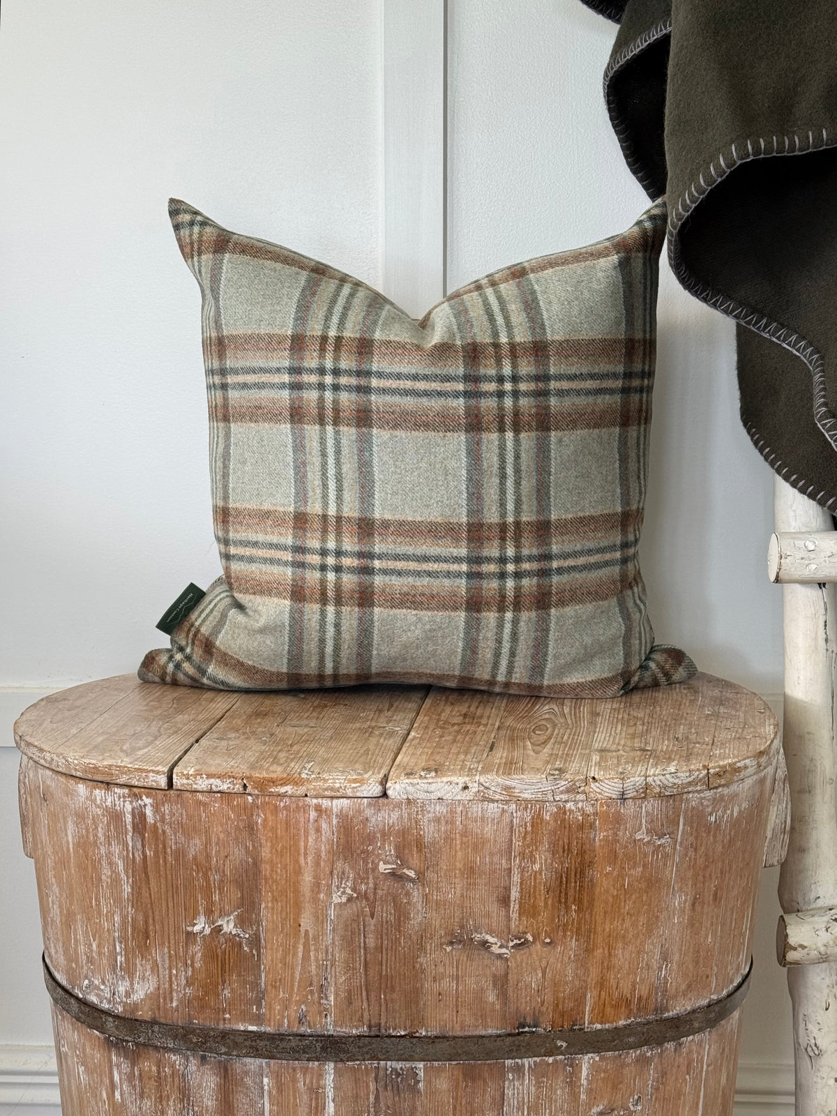 The Heritage Cushion Cover - Coates Aqua & Rust
