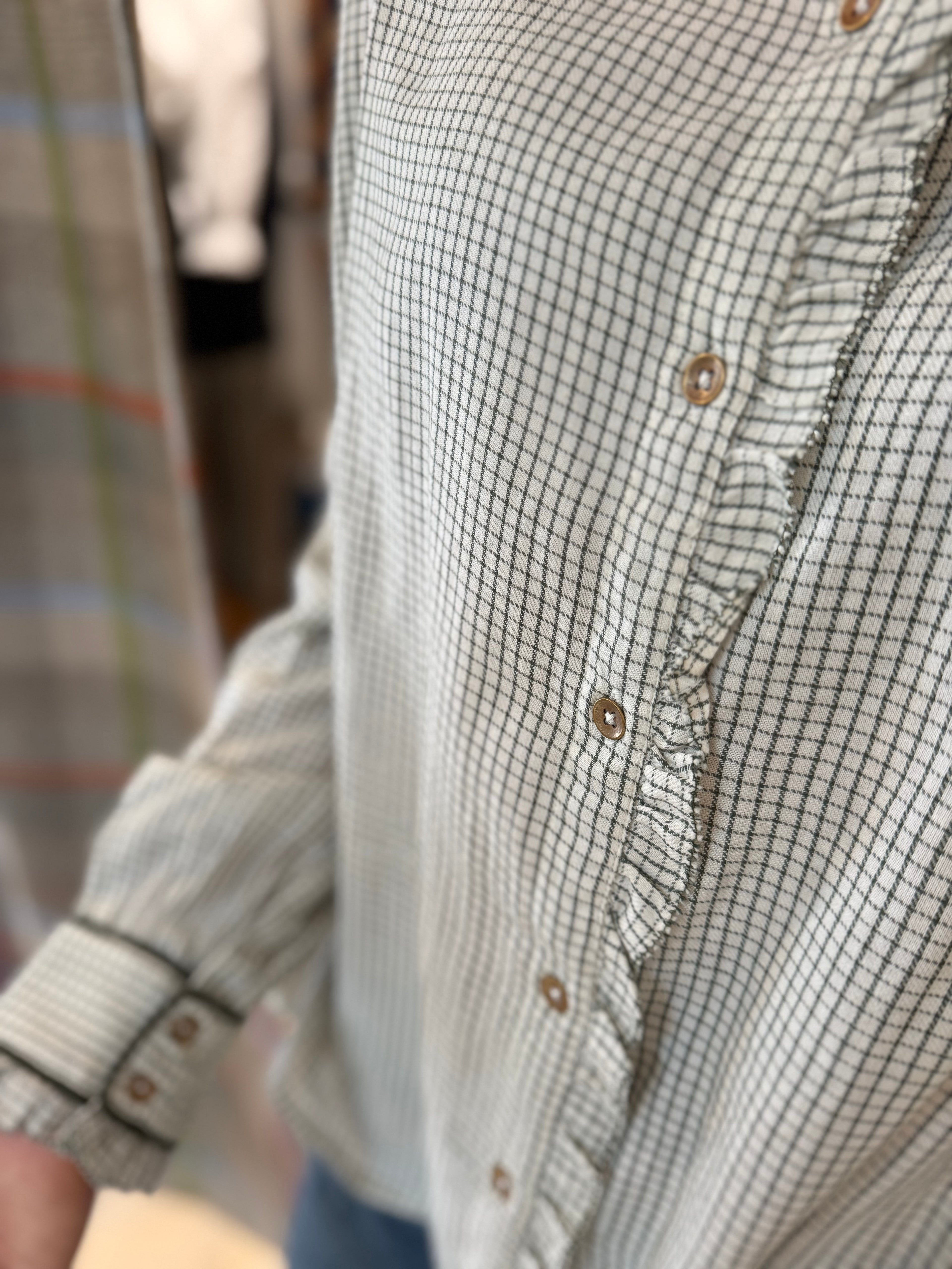 Brora Brushed Cotton Pie Crust Shirt