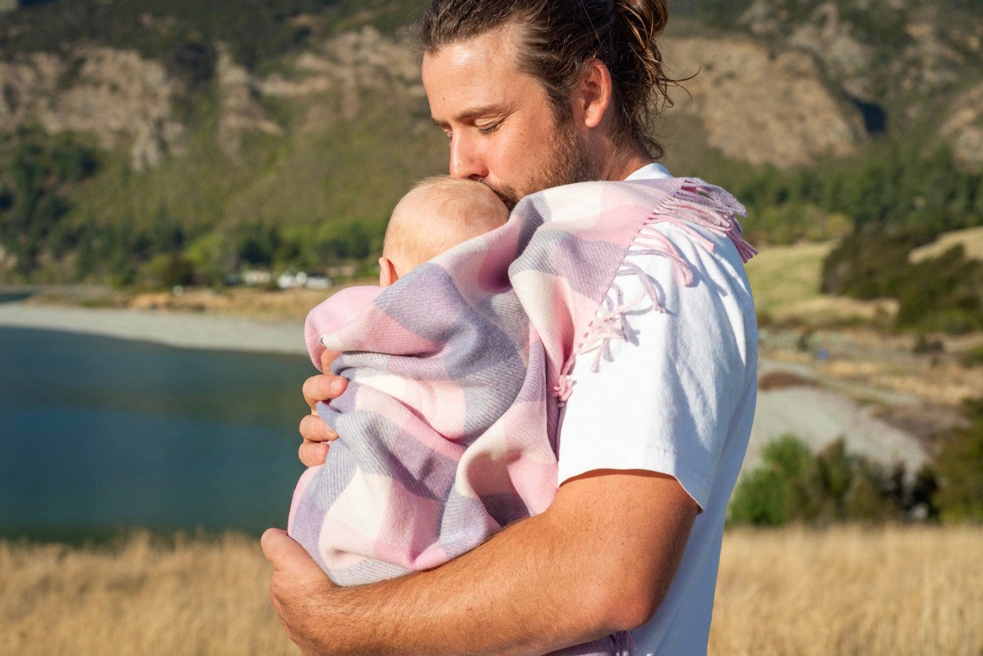 Otterburn Baby Blanket Pink 100% Merino