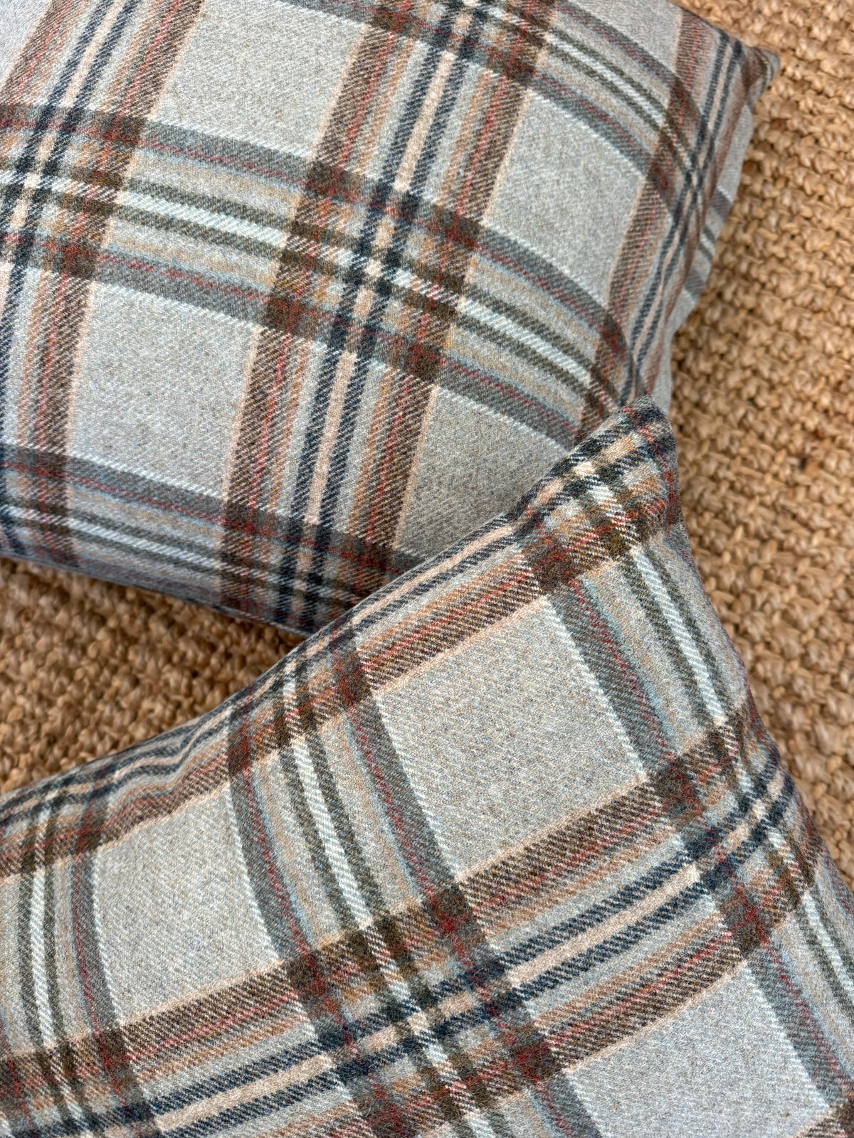 The Heritage Cushion Cover - Coates Aqua & Rust