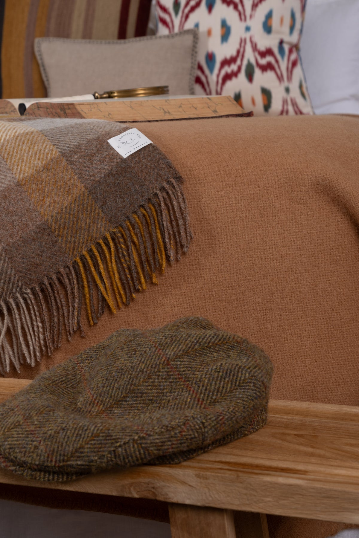 Camel NZ Wool Blanket