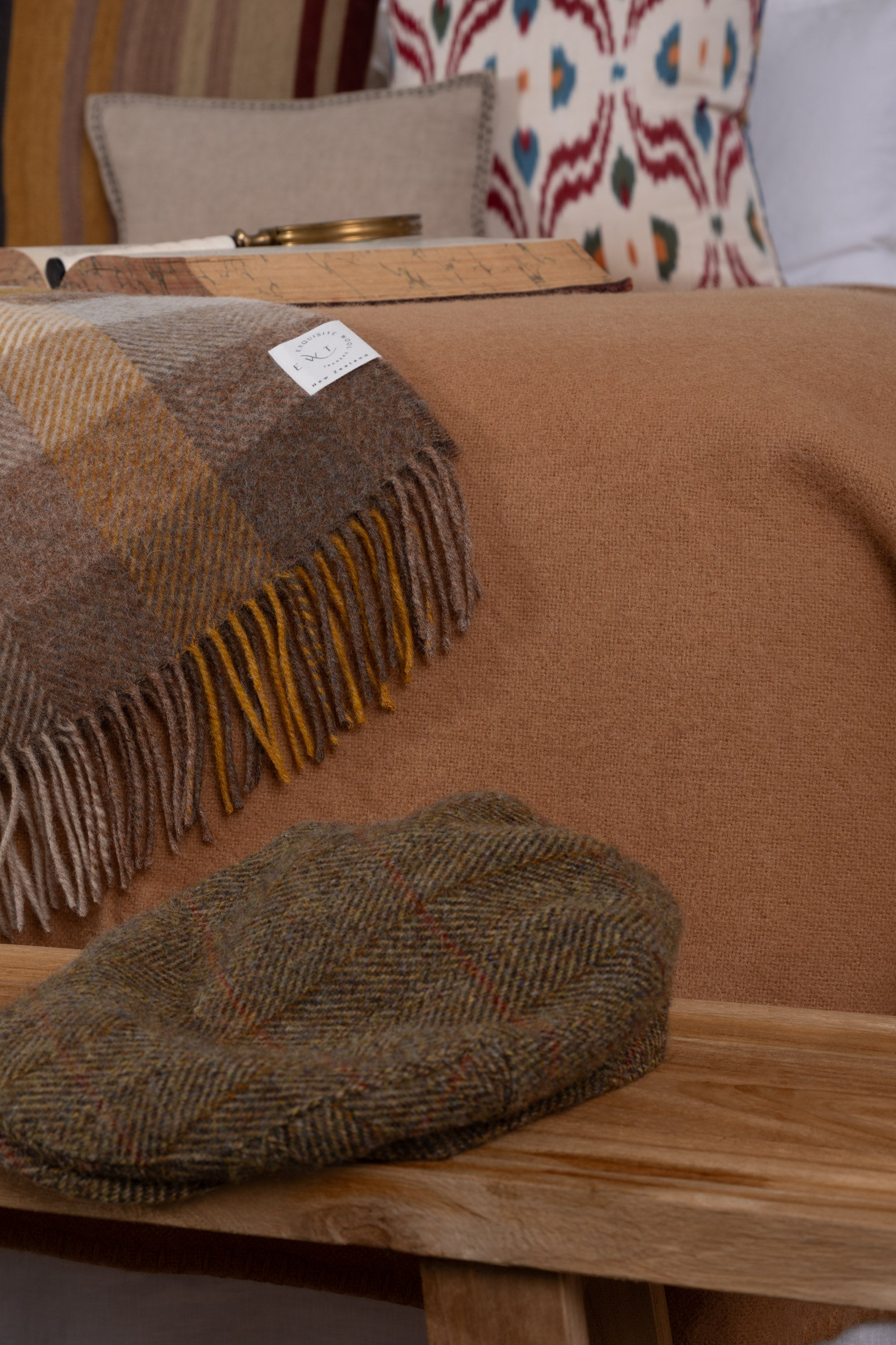 Camel NZ Wool Blanket