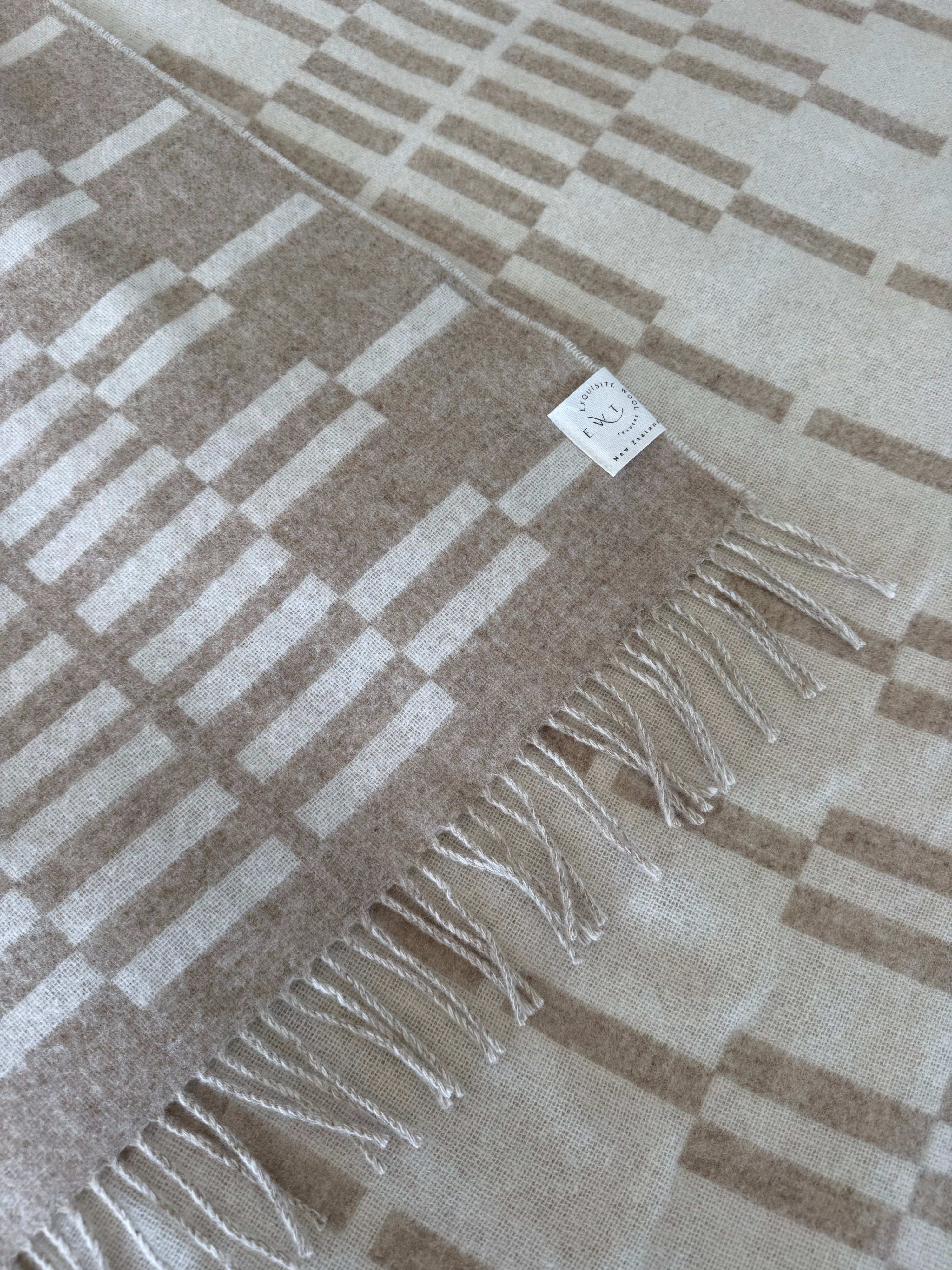Dash Beige 100% Merino Throw