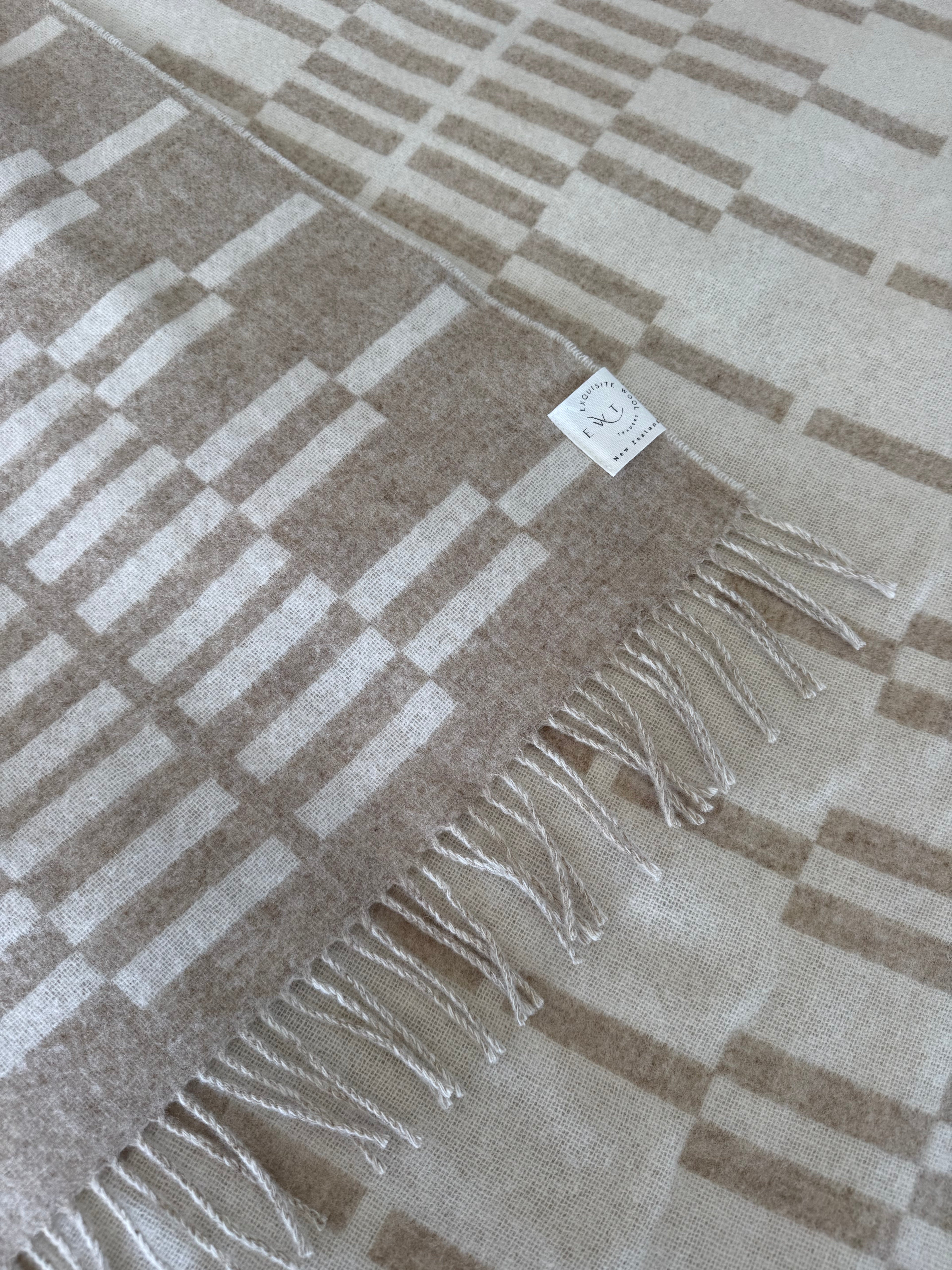 Dash Beige 100% Merino Throw