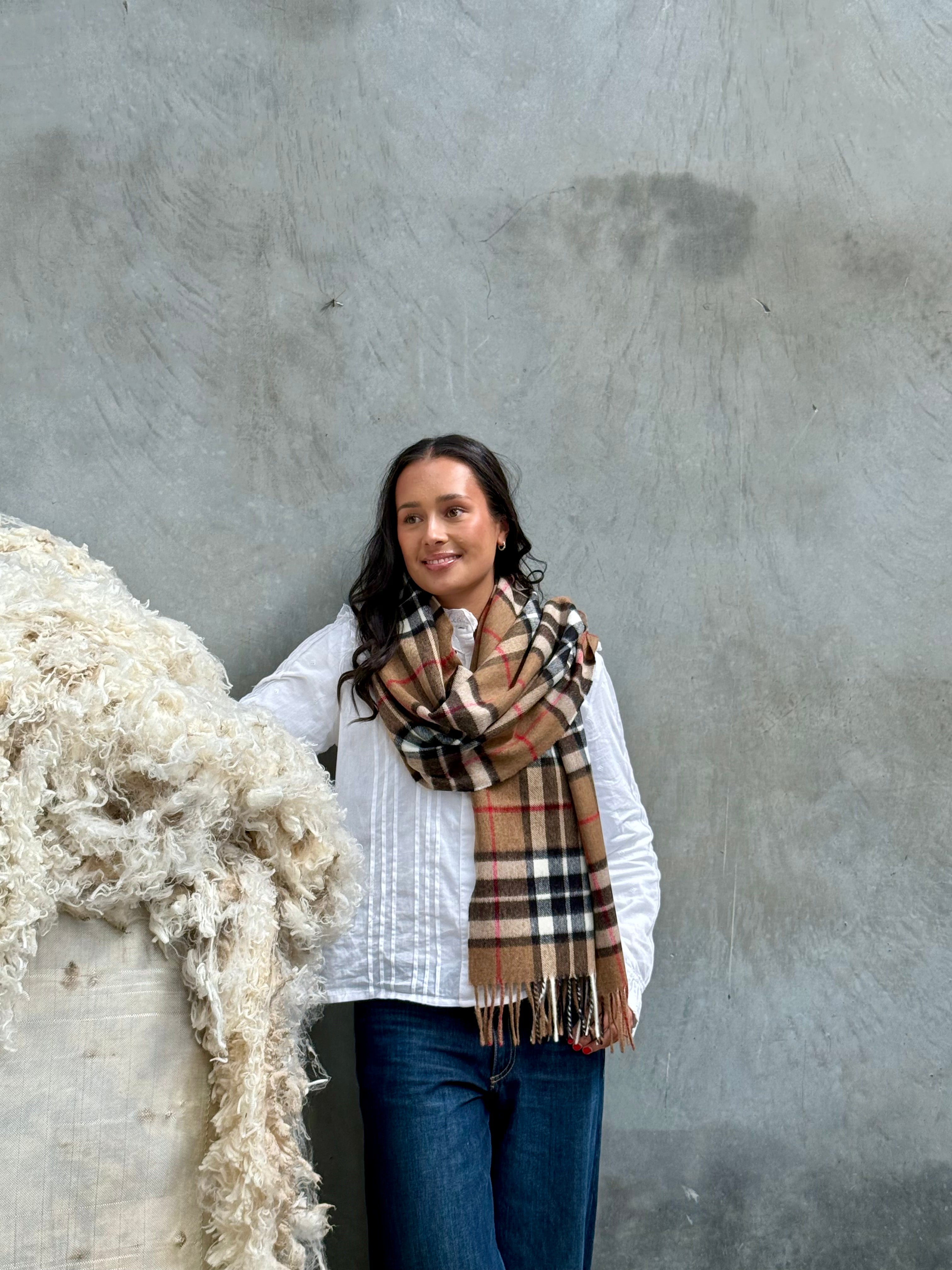Camel Thompson 100% Merino Oversized Scarf