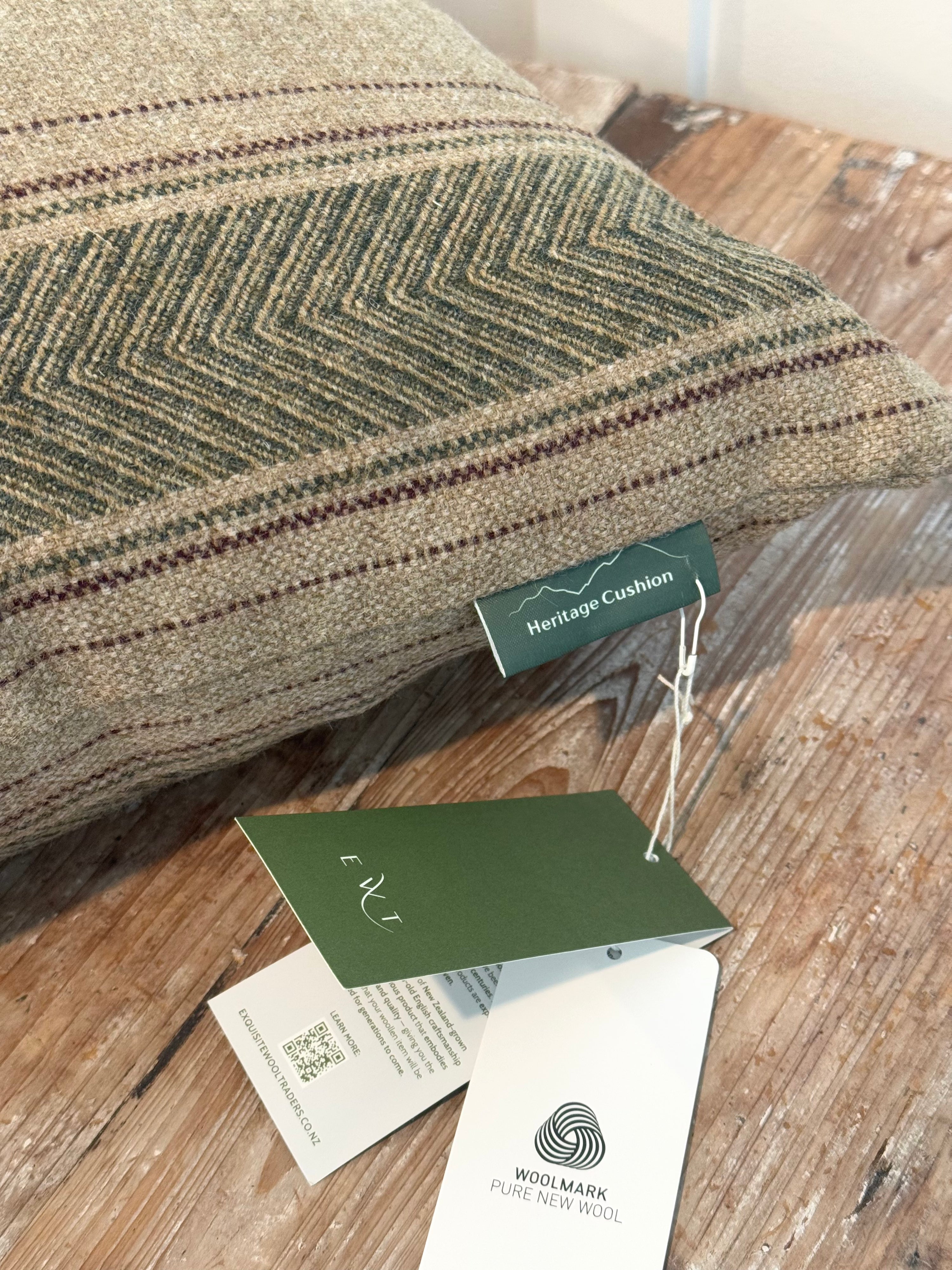 The Heritage Cushion Cover - Regency Natural & Olive