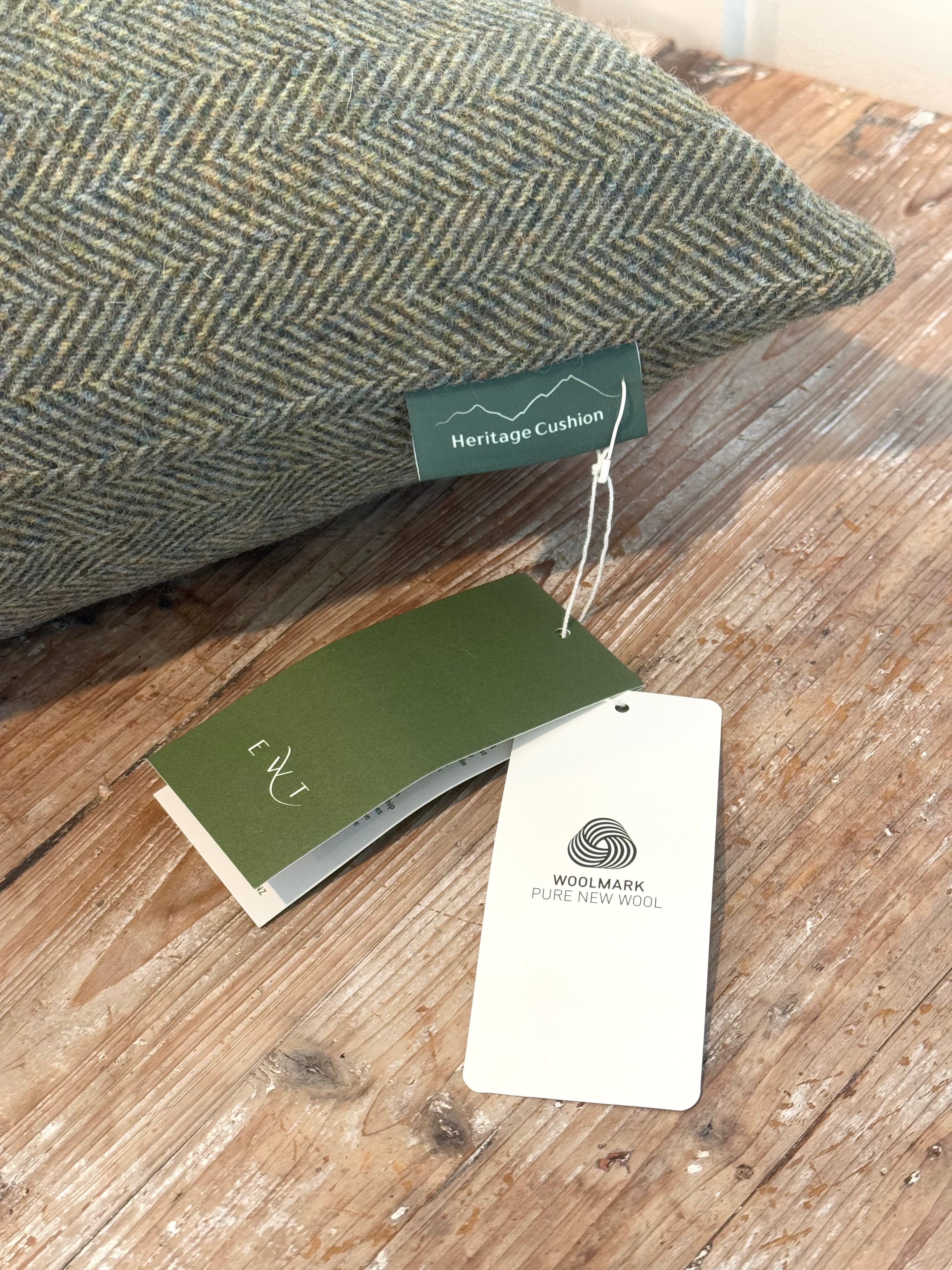 The Heritage Cushion Cover - Herringbone Olive