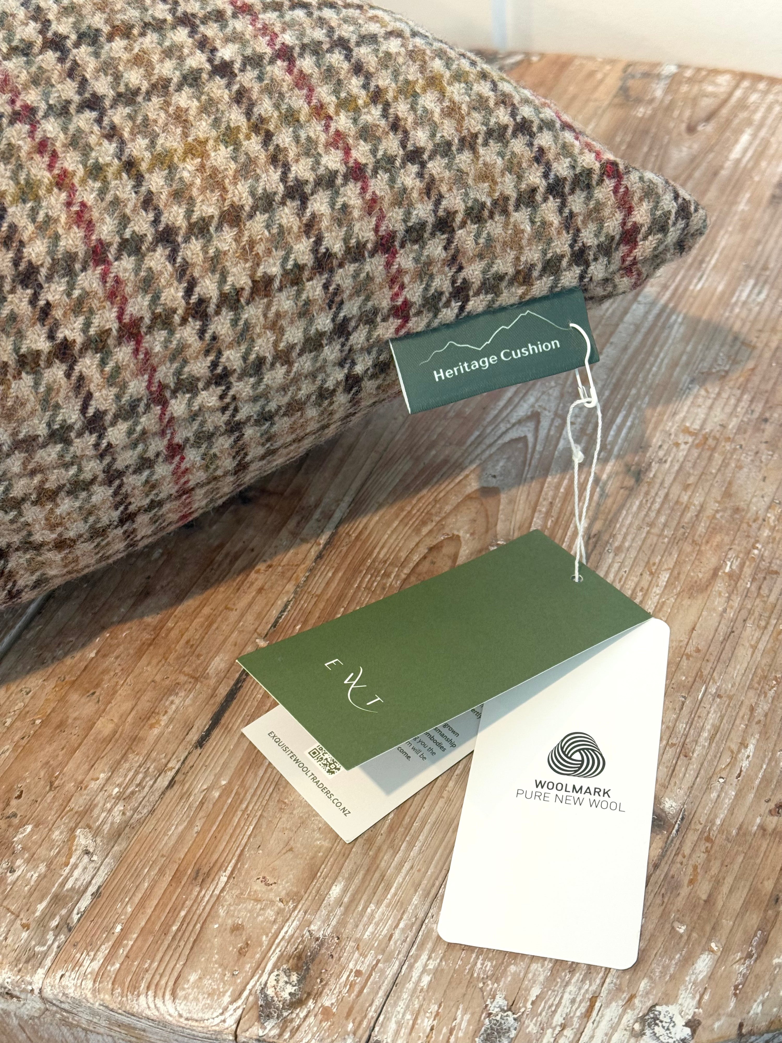 The Heritage Cushion Cover - Aveyard Sage & Red