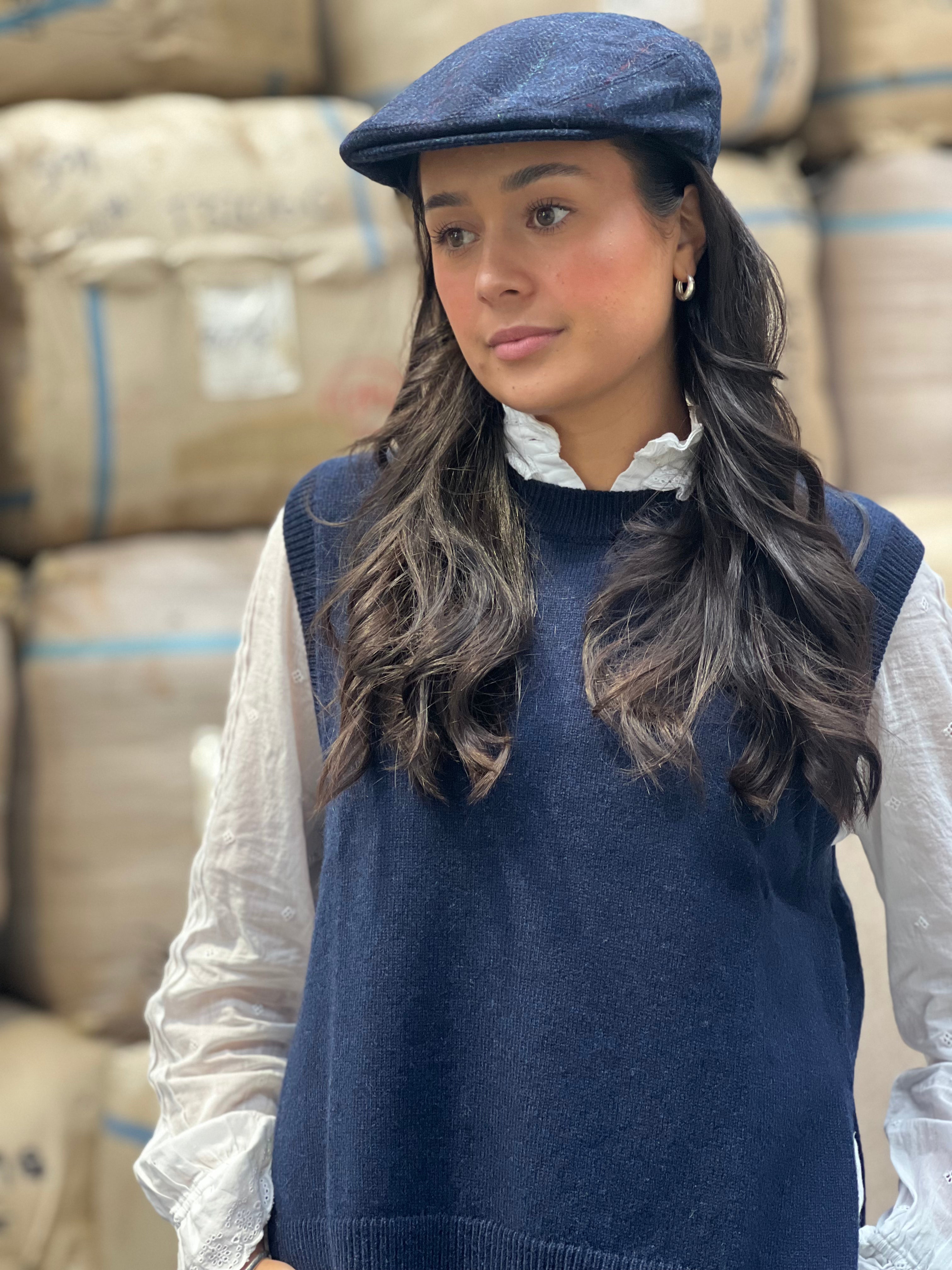 Navy Flat Cap - Exquisite Wool Traders