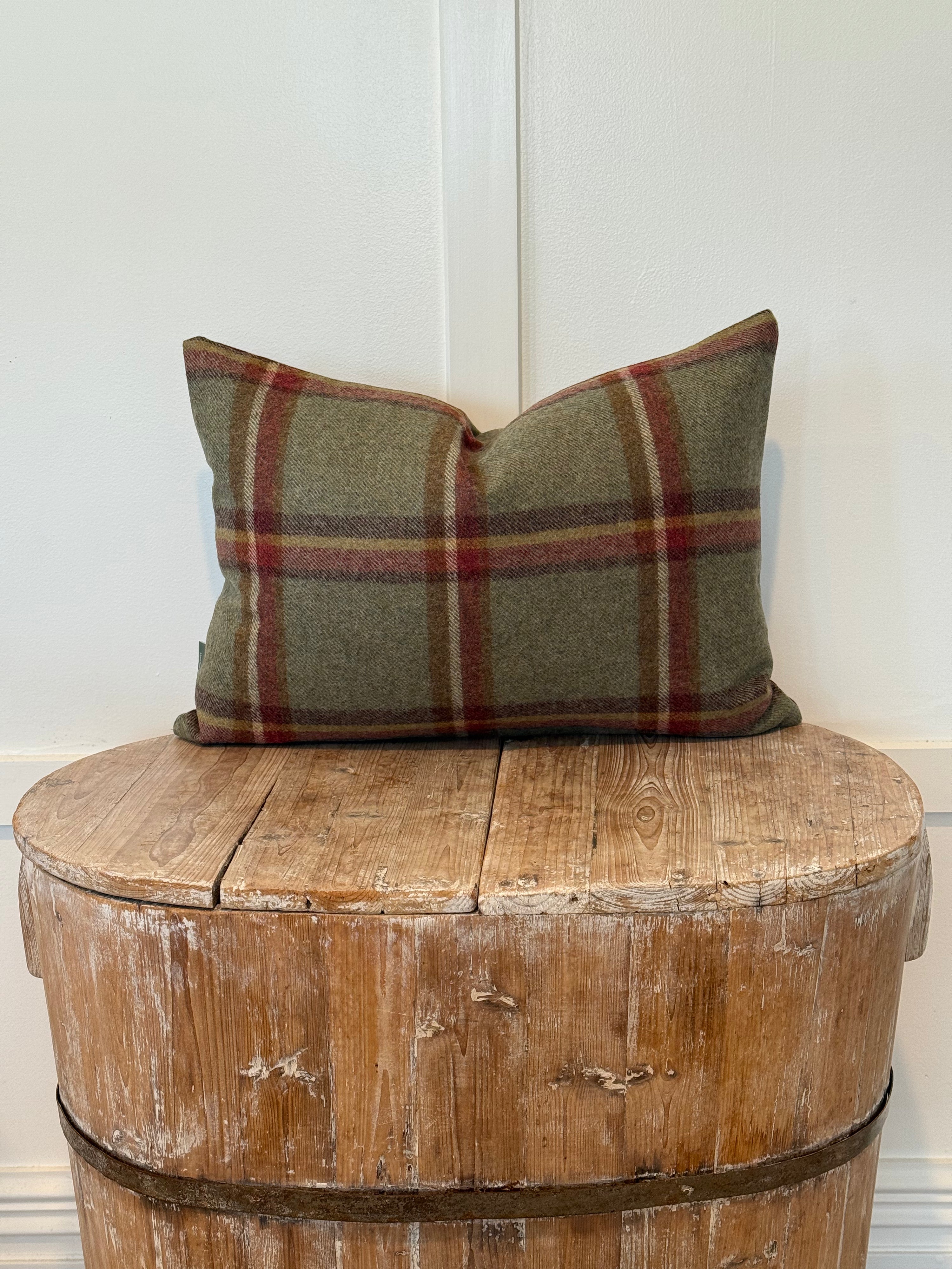 The Heritage Cushion Cover - Windowpane Sage