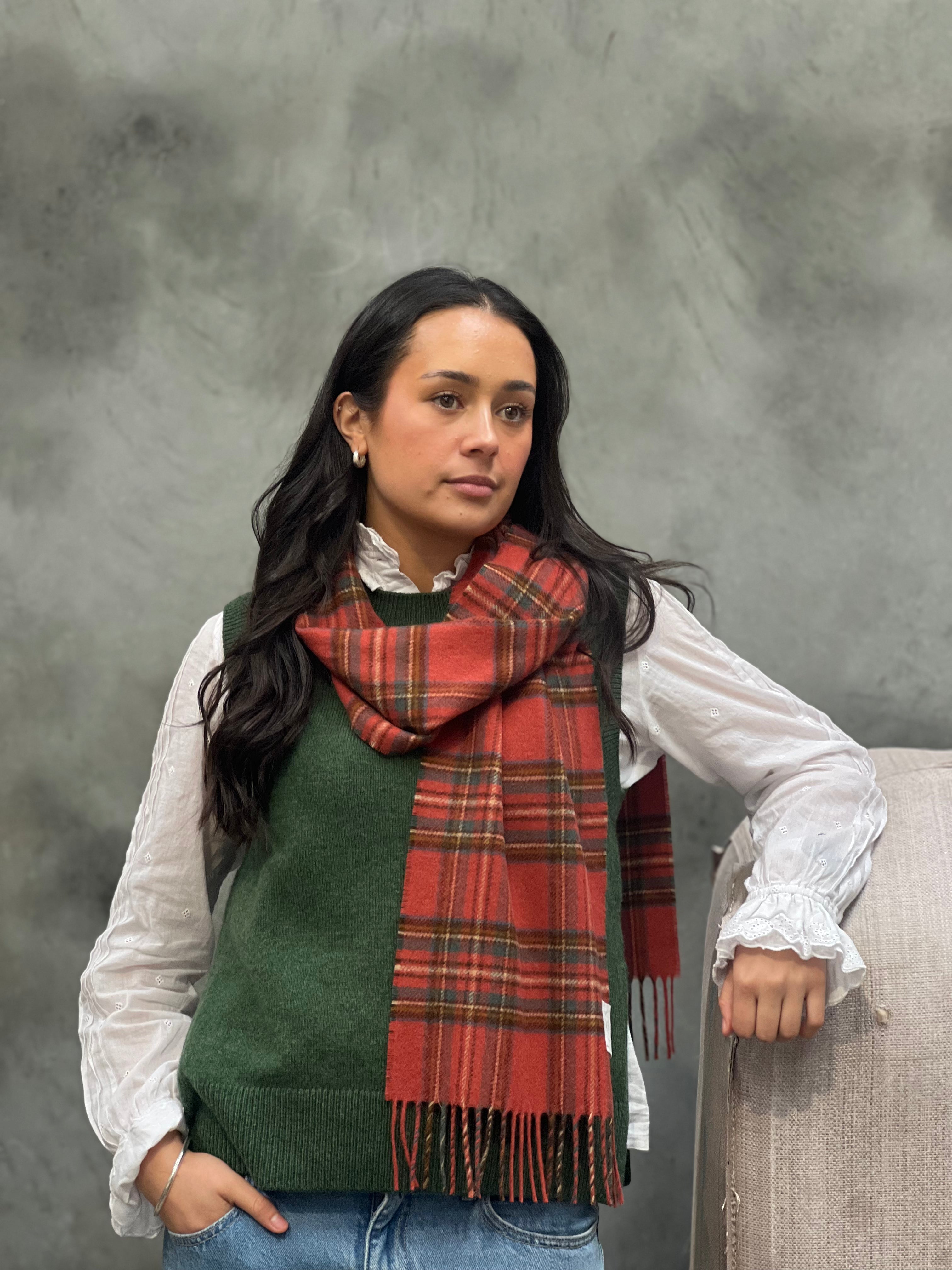 Antique Royal Stewart 100% Merino Scarf