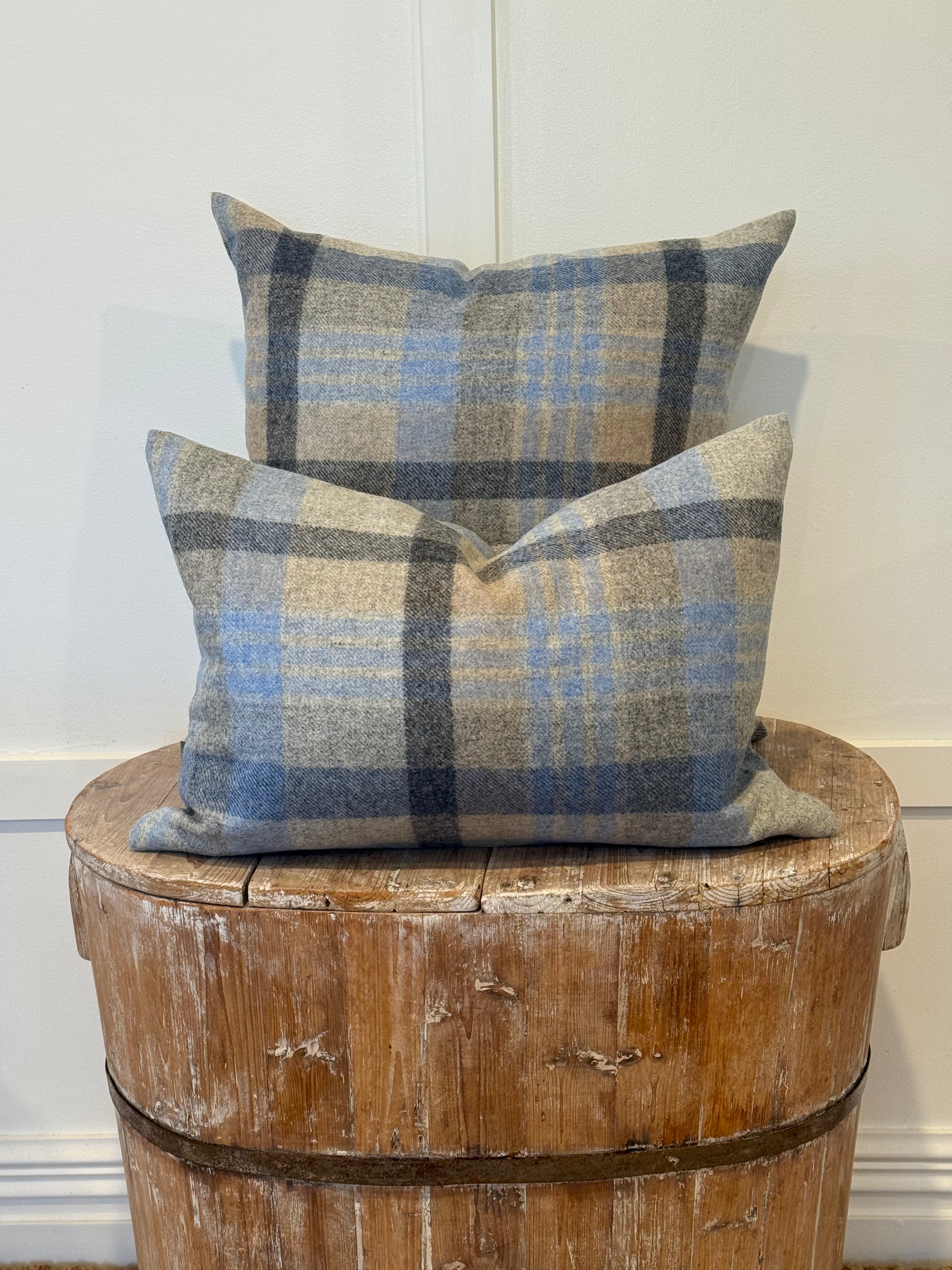 The Heritage Cushion Cover - Melbourne Silver & Denim