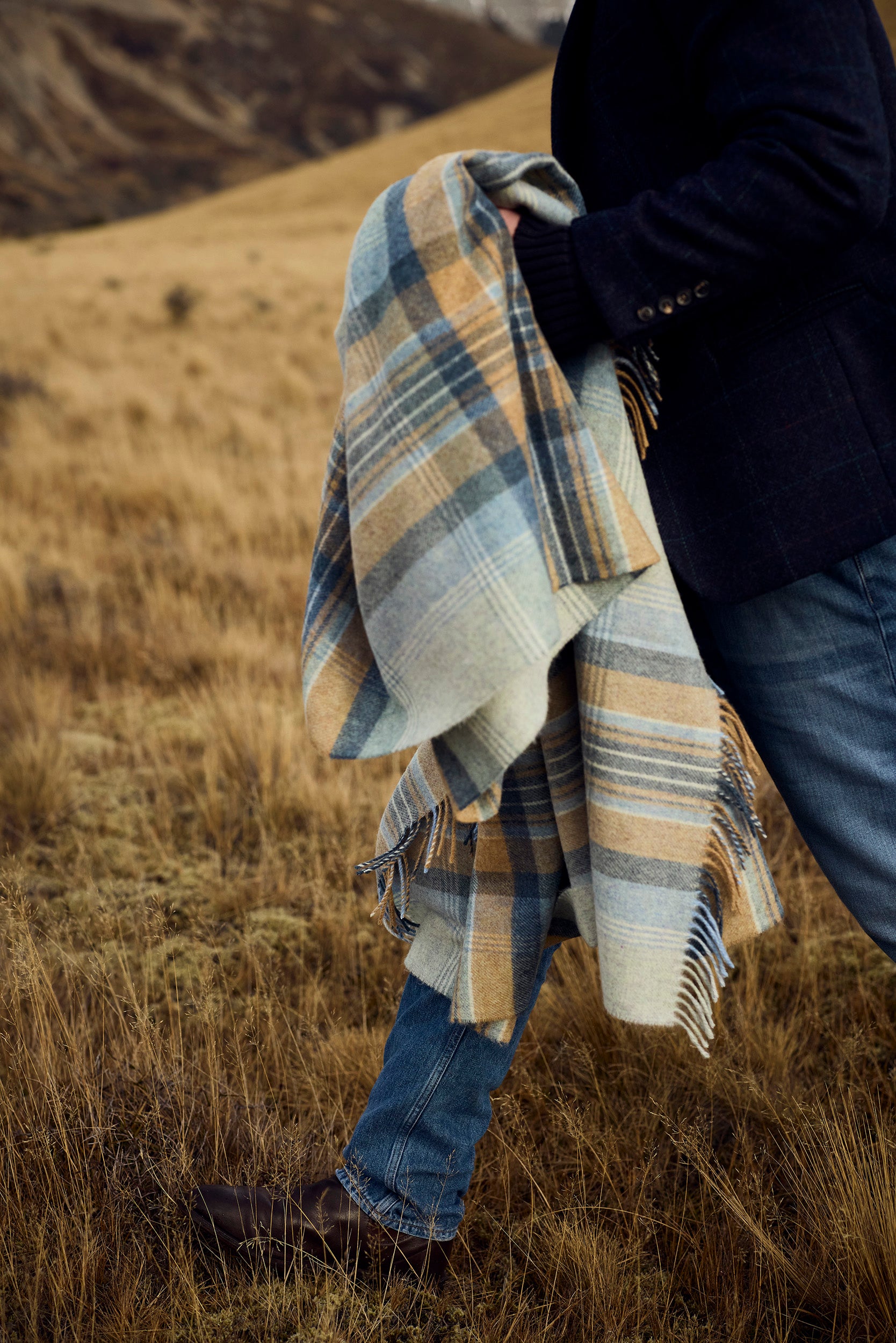 Kintyre Blue NZ Wool Throw NZ Wool Throw