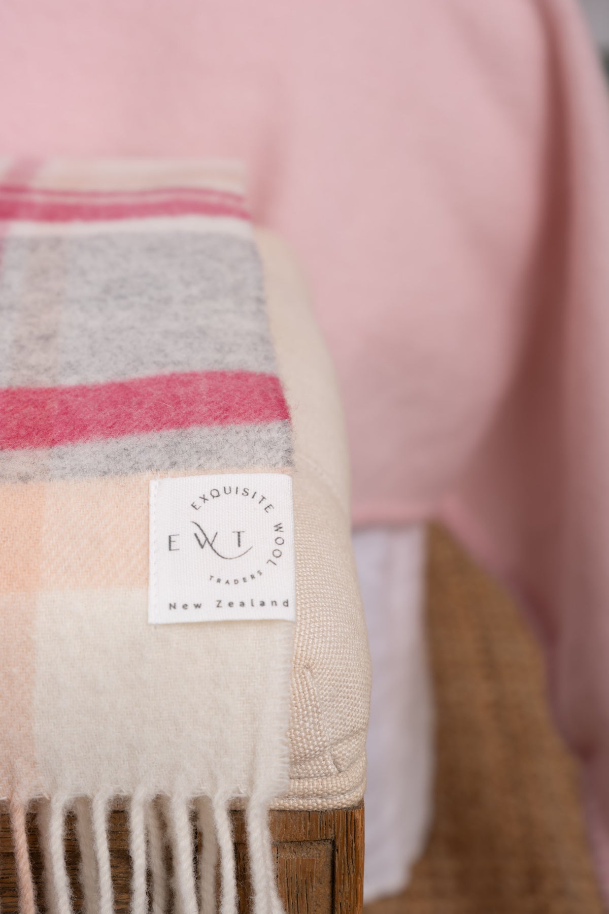 Pale Pink NZ Wool Blanket