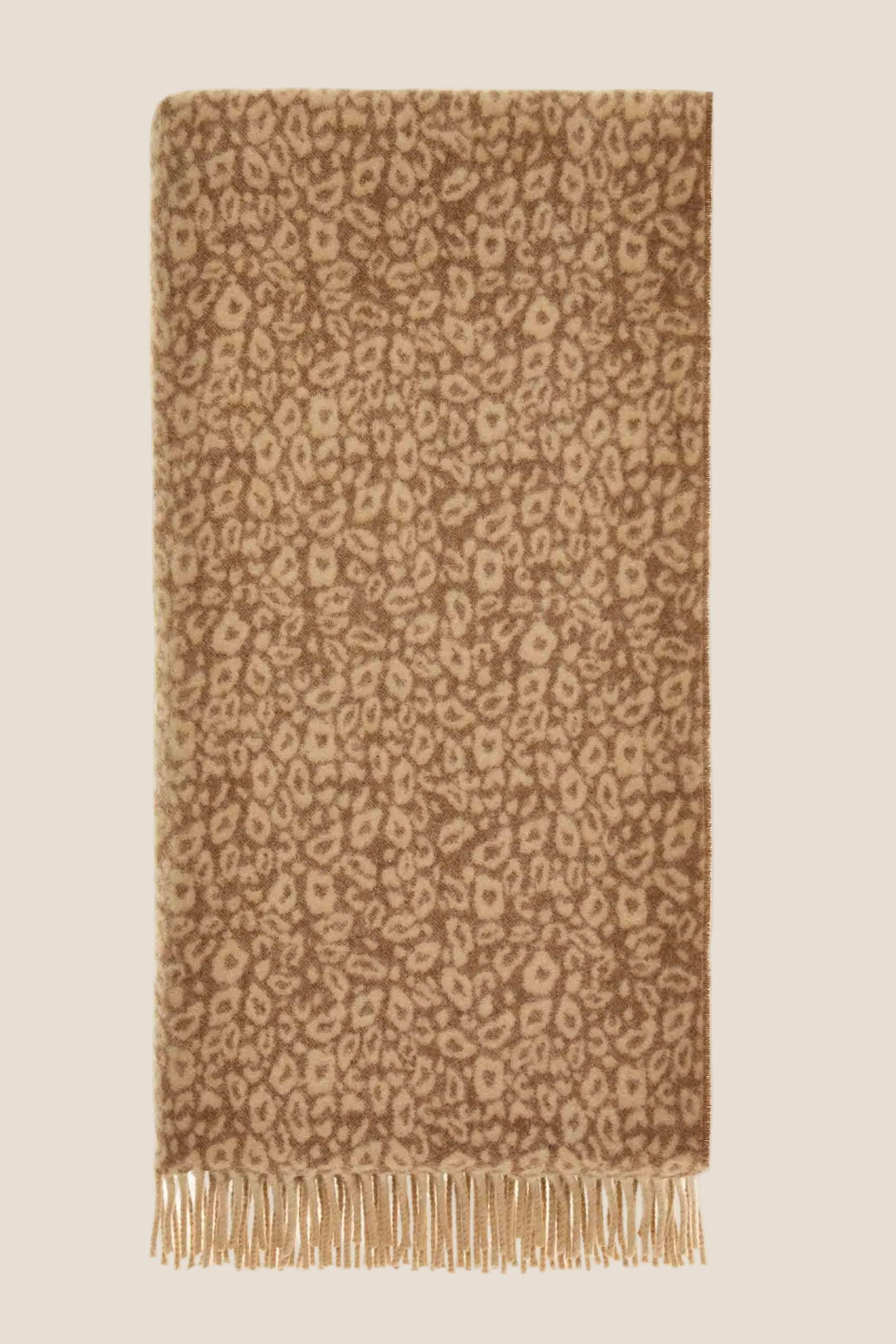 Leopard Natural 100% Merino Throw
