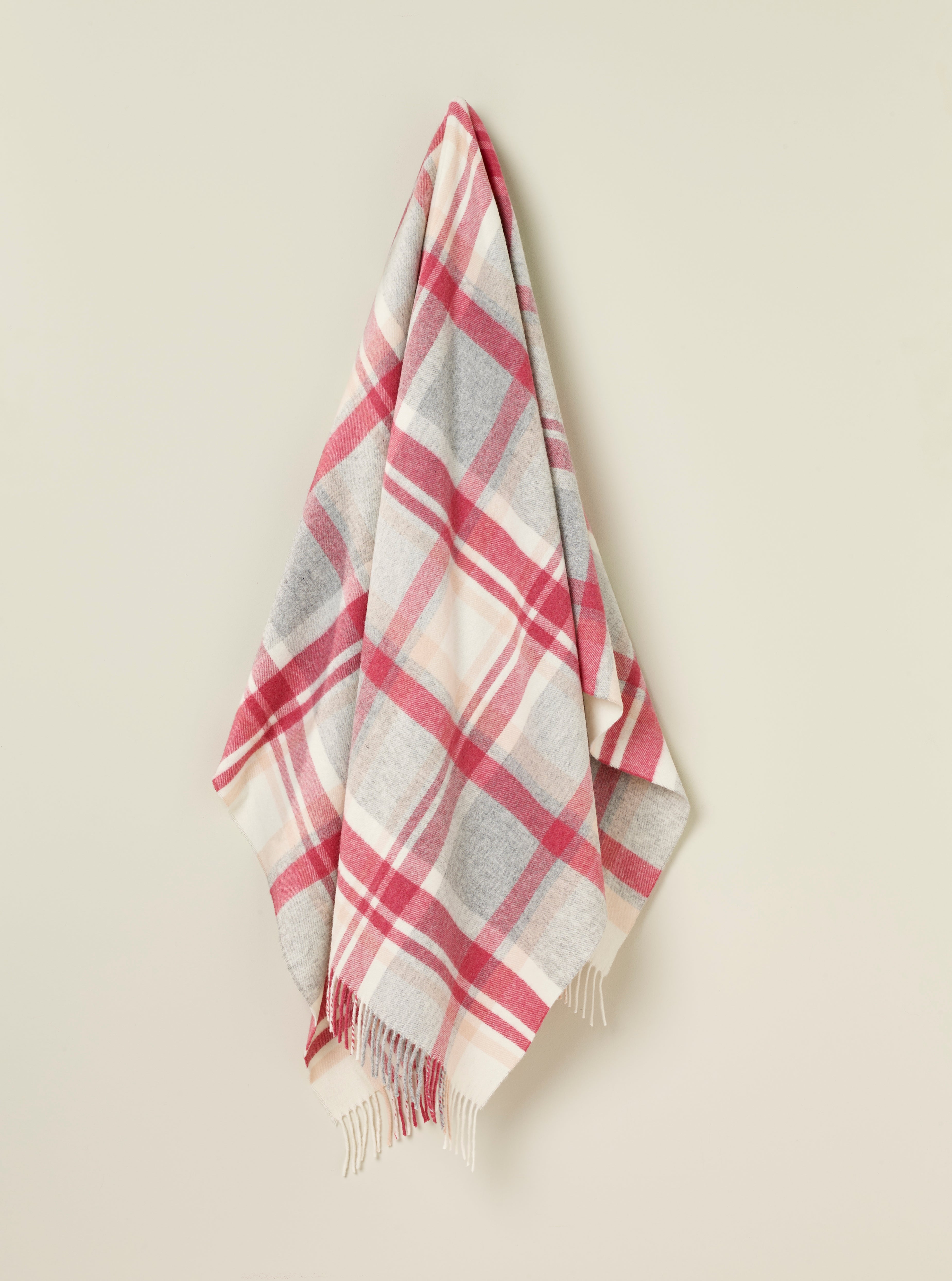 Portree Pink 100% Merino Throw - Exquisite Wool Traders