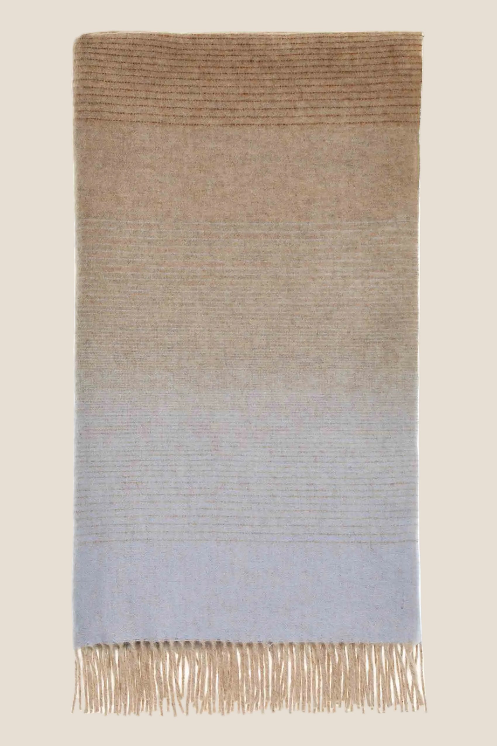 Ombre Stripe Navy & Rust 100% Merino Throw