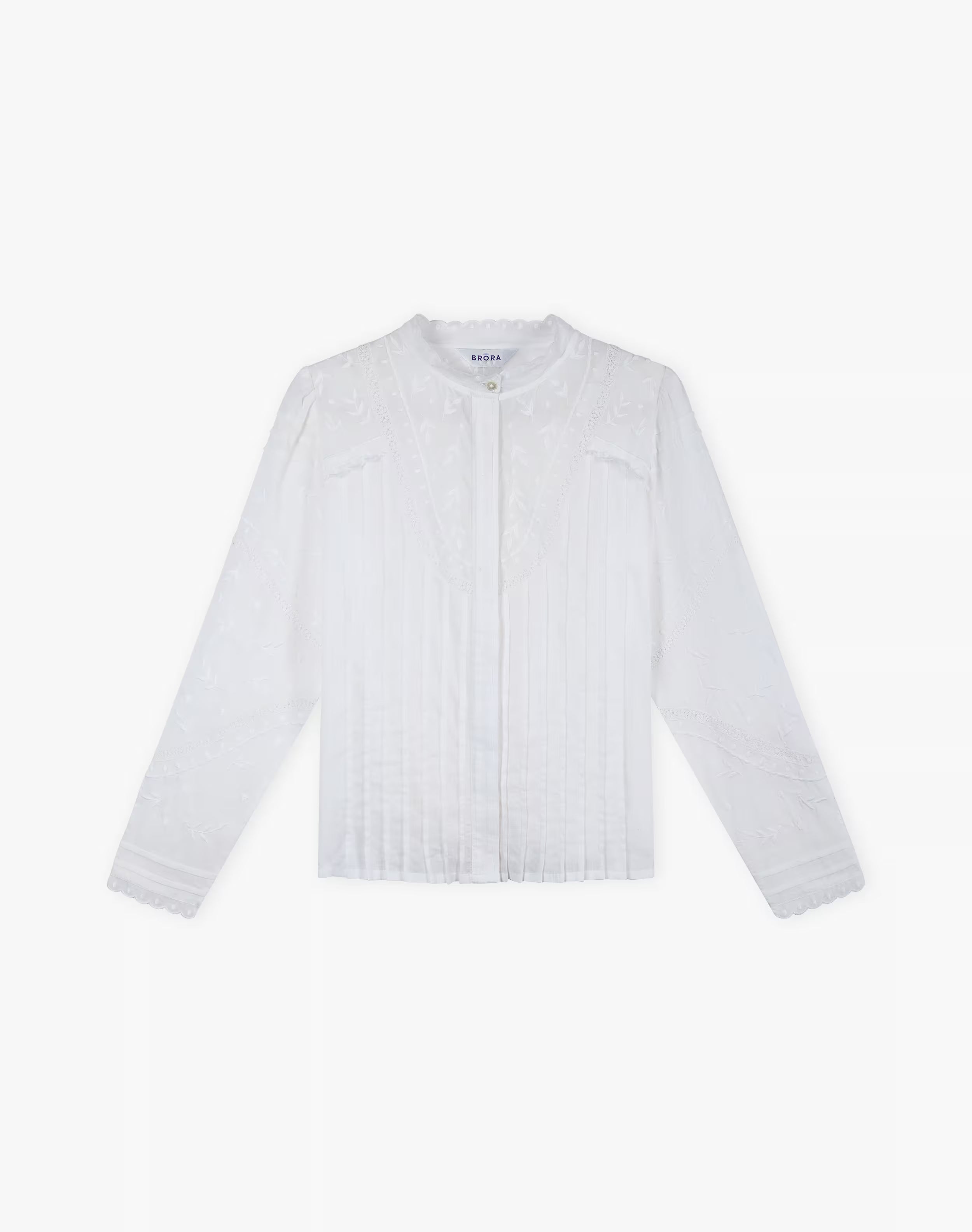 Brora Organic Cotton Embroidered Blouse