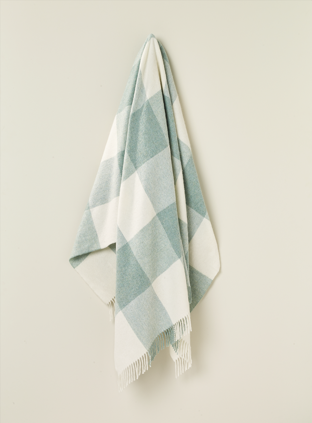 Checkboard Eucalyptus 100% Merino Throw - Exquisite Wool Traders