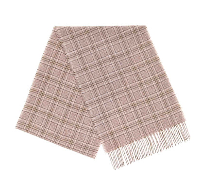 Grid Natural 100% Merino Scarf