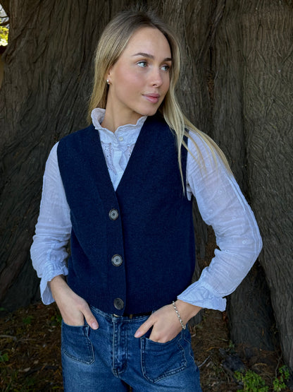 Brora Supersoft Lambswool V Neck Waistcoat