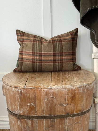 The Heritage Cushion Cover - Coates Sage &amp; Red