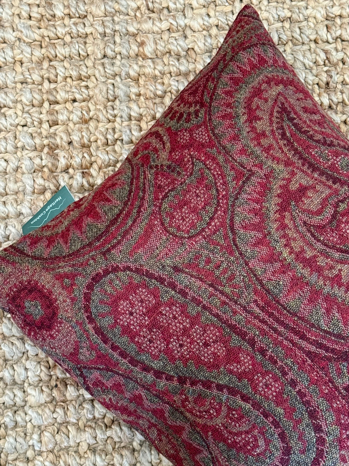 The Heritage Cushion Cover - Mac Claret Merino