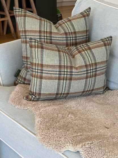 The Heritage Cushion Cover - Coates Aqua &amp; Rust