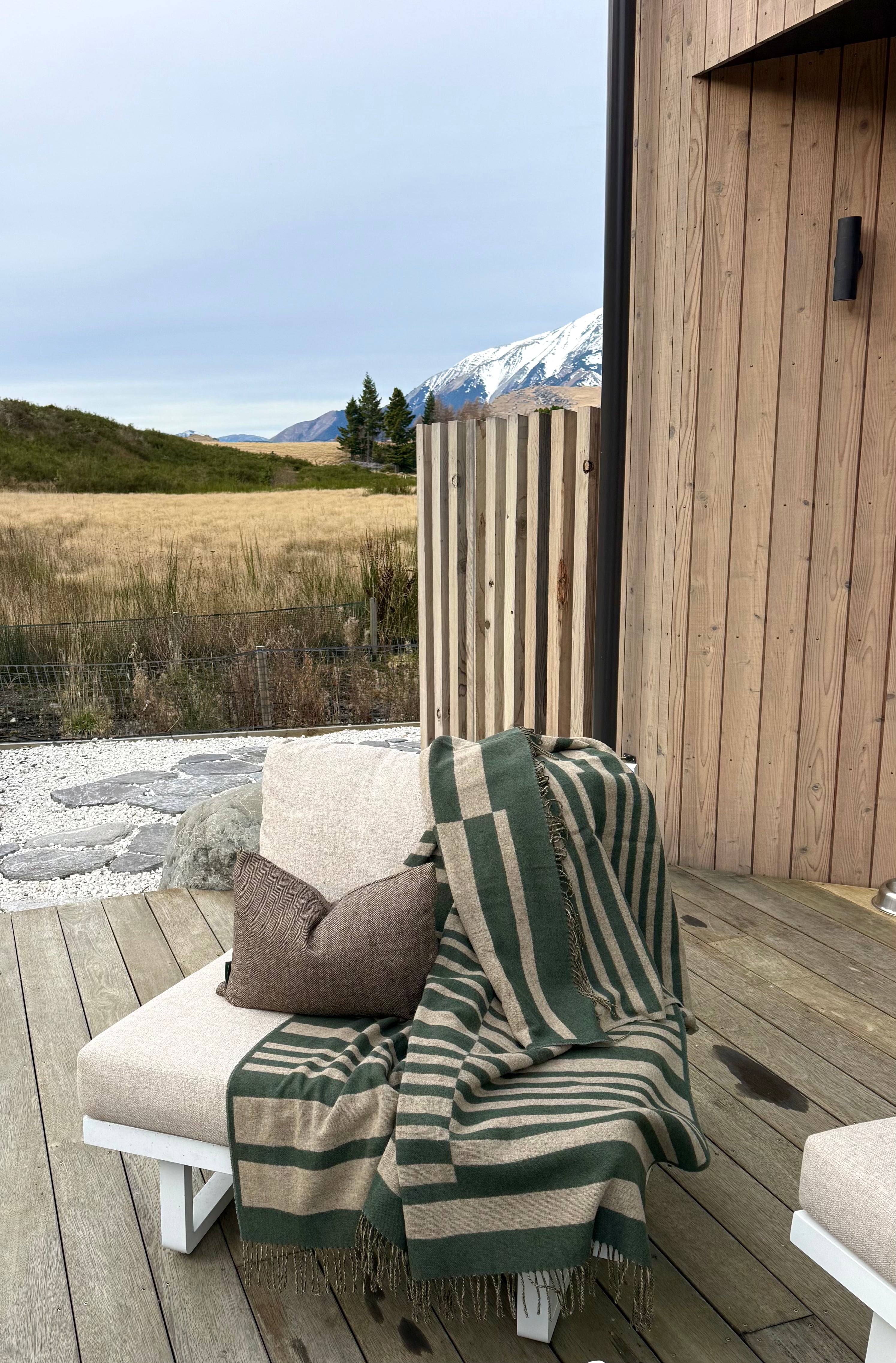 Arboretum Heritage Green 100% Merino Throw