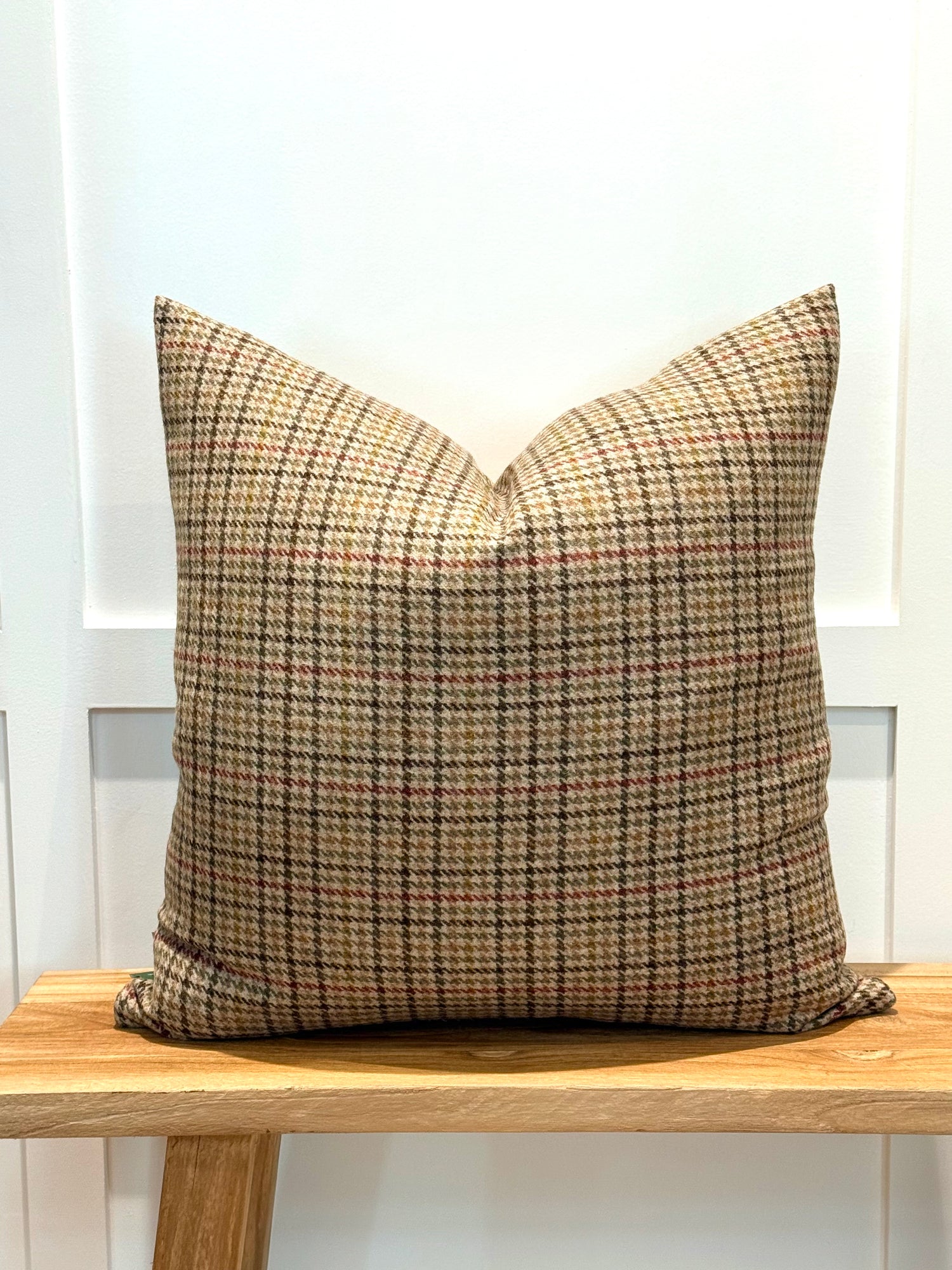 The Heritage Cushion - Aveyard Sage &amp; Red