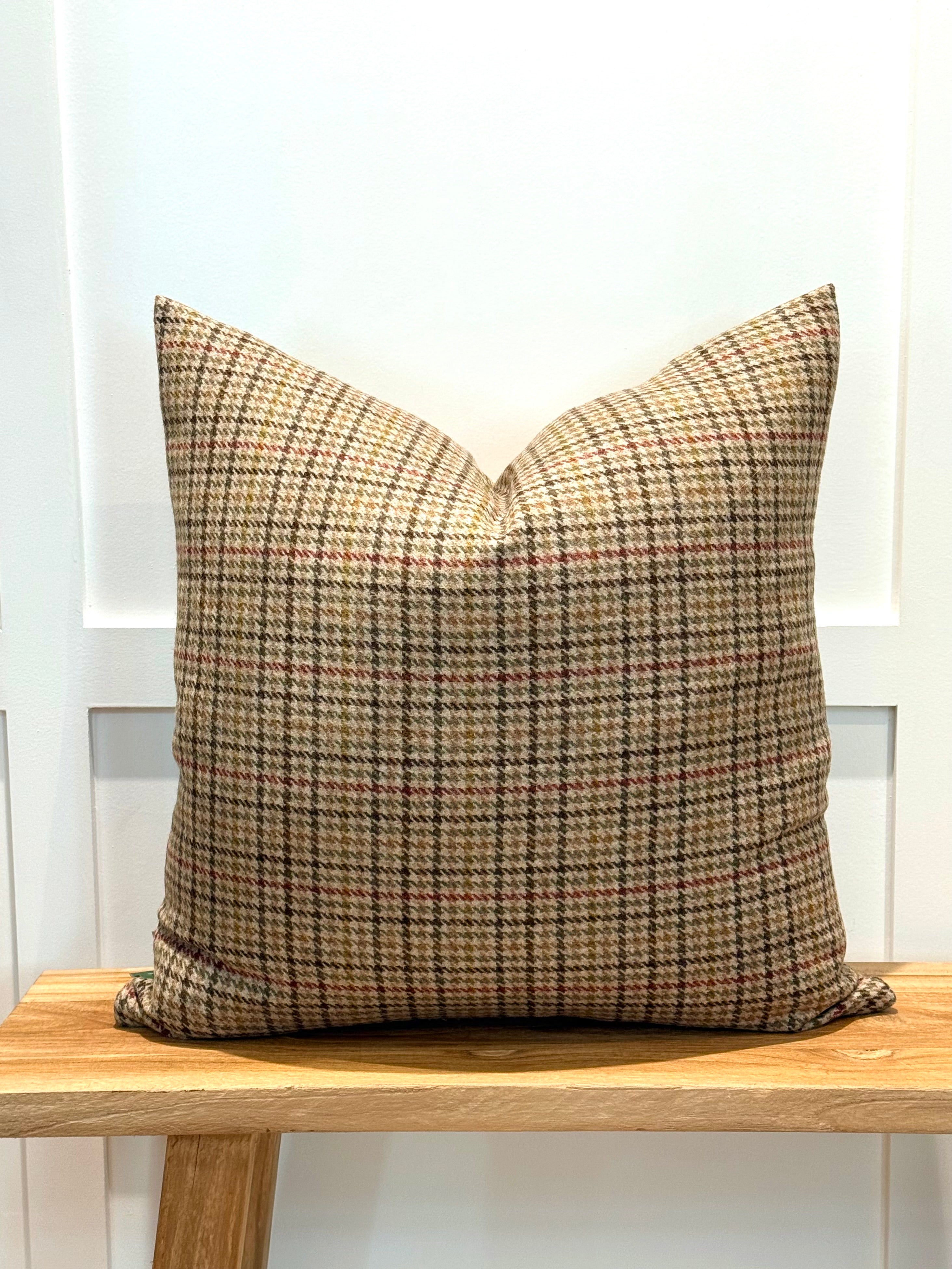 The Heritage Cushion - Aveyard Sage &amp; Red