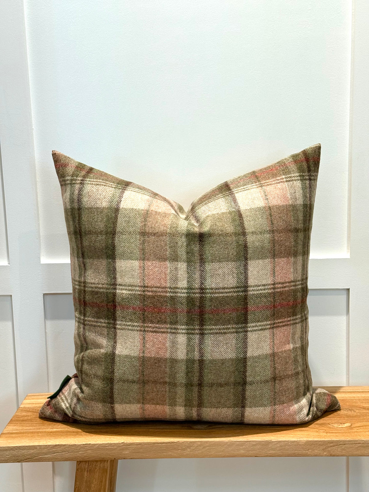 The Heritage Cushion Cover - Walsh Sage &amp; Red
