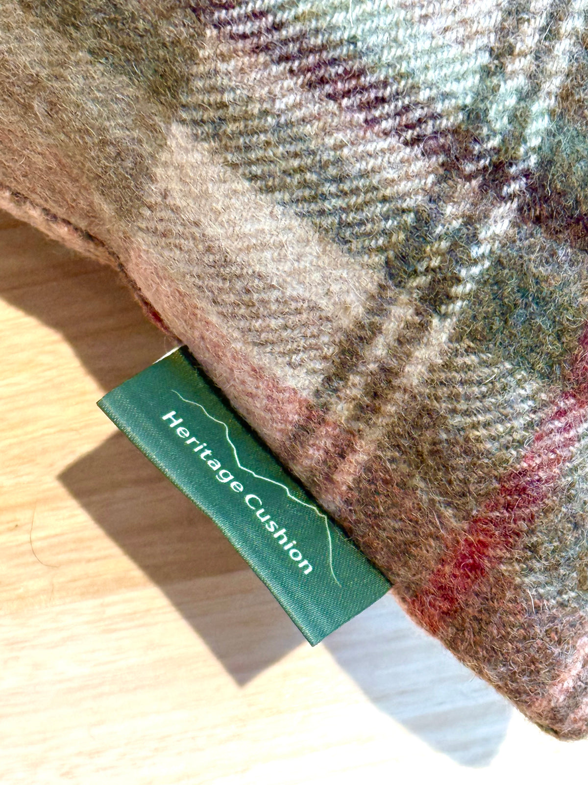 The Heritage Cushion Cover - Walsh Sage &amp; Red