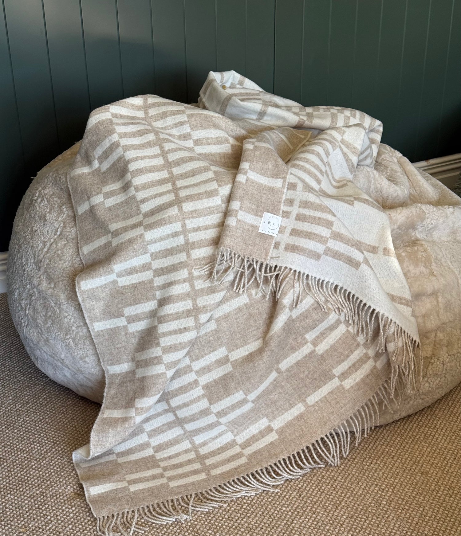 Dash Beige 100% Merino Throw