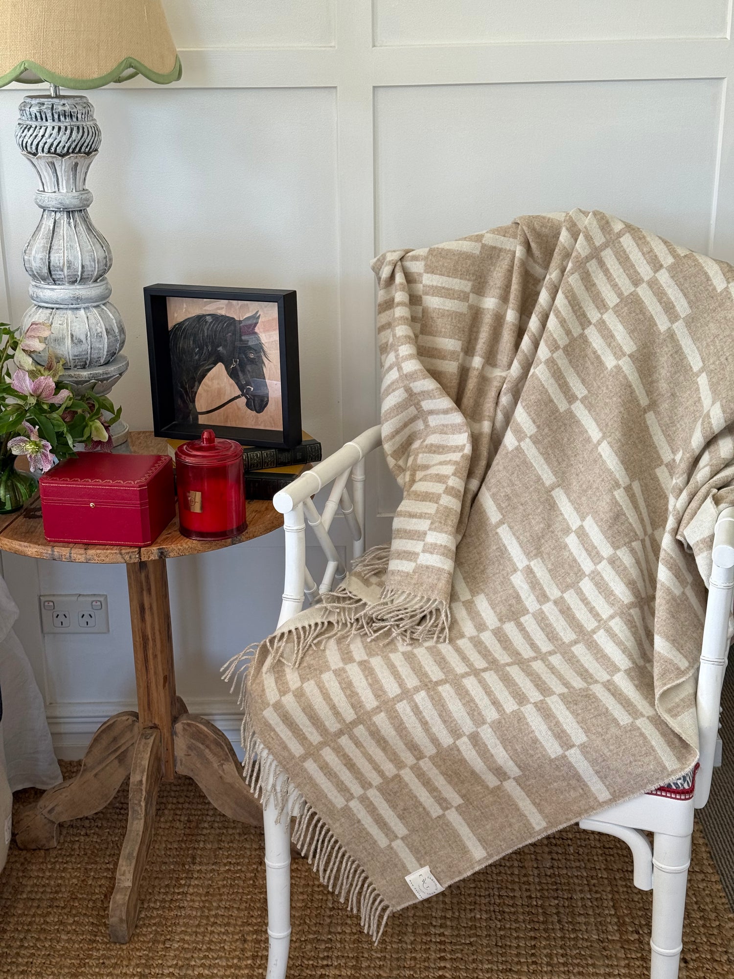Dash Beige 100% Merino Throw