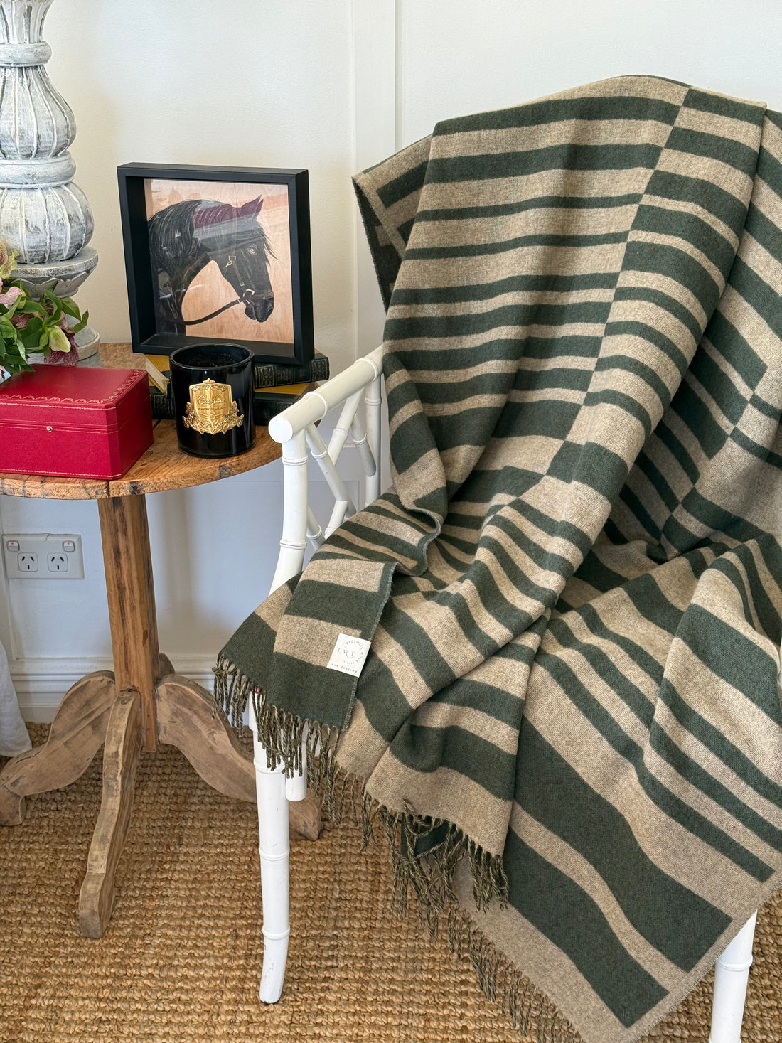 Arboretum Heritage Green 100% Merino Throw
