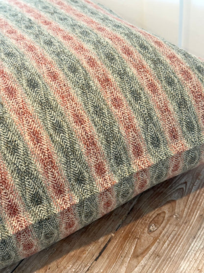 The Heritage Cushion - Netherfield Sage &amp; Red