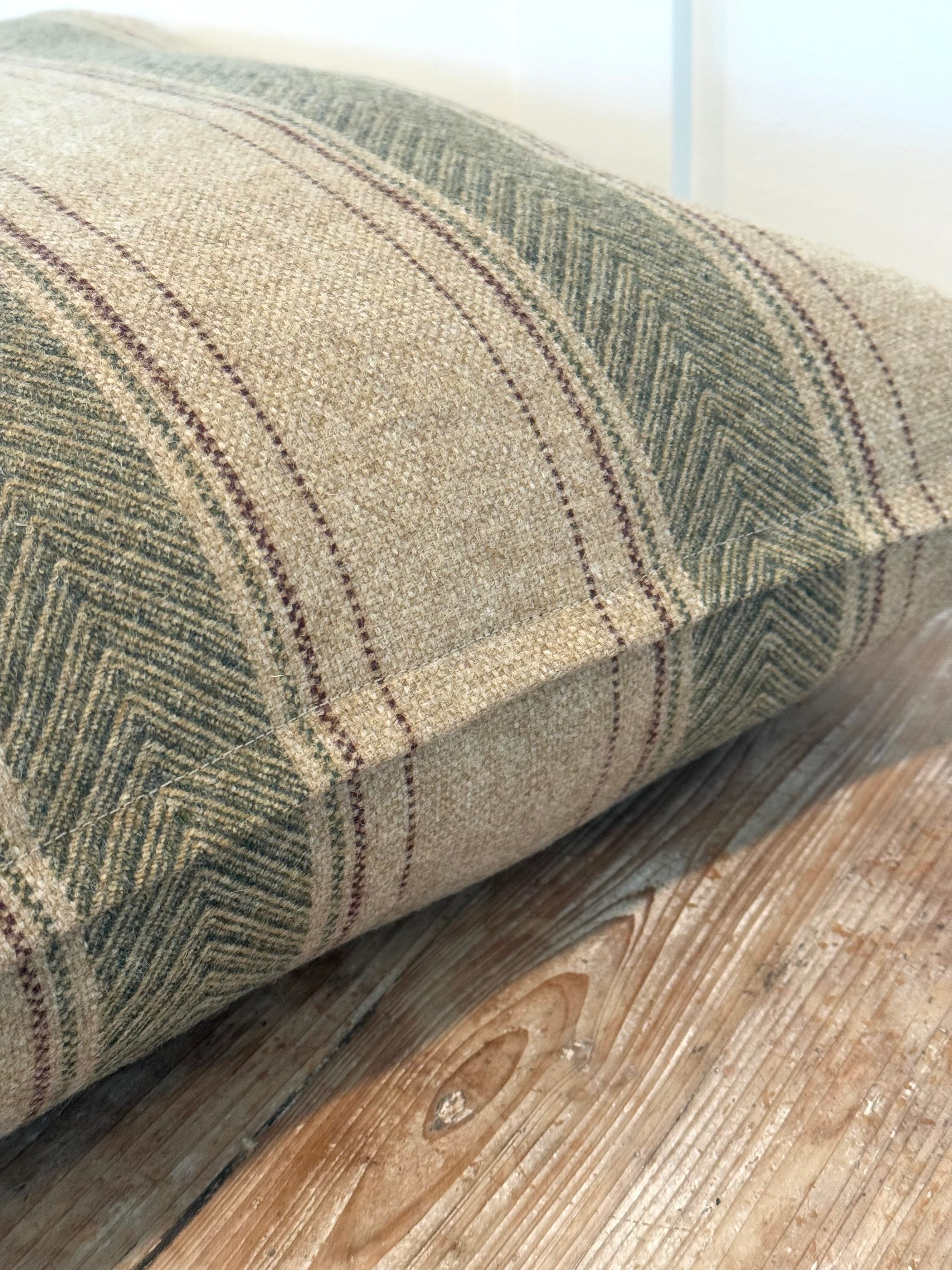 The Heritage Cushion Cover - Regency Natural &amp; Olive