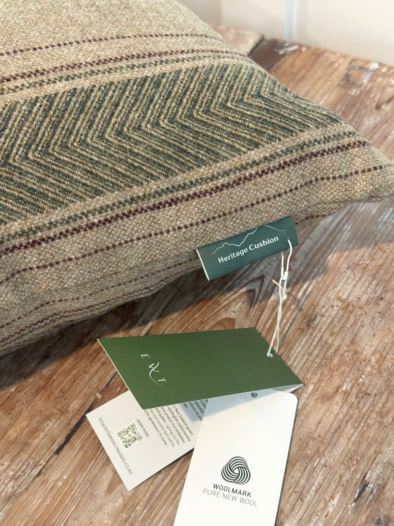 The Heritage Cushion - Regency Natural &amp; Olive