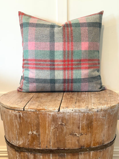 The Heritage Cushion - Melbourne Aqua &amp; Flamingo