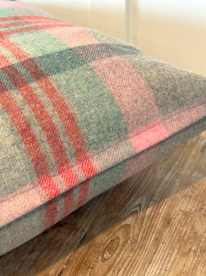 The Heritage Cushion - Melbourne Aqua &amp; Flamingo