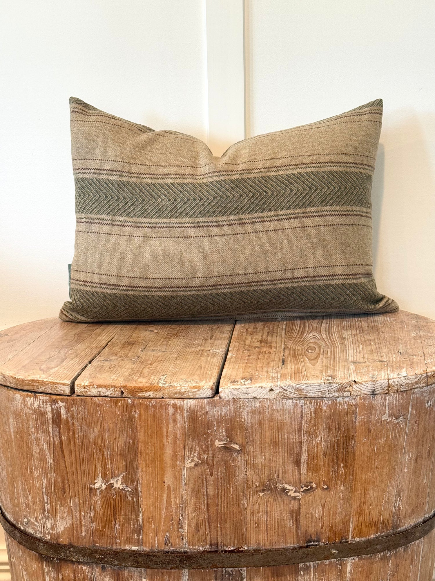 The Heritage Cushion - Regency Natural &amp; Olive
