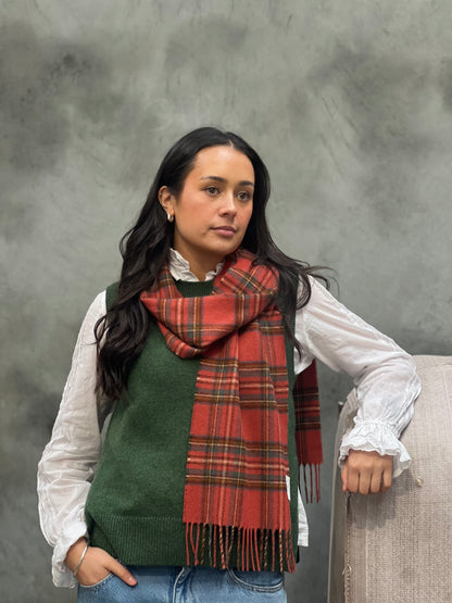 Antique Royal Stewart 100% Merino Scarf