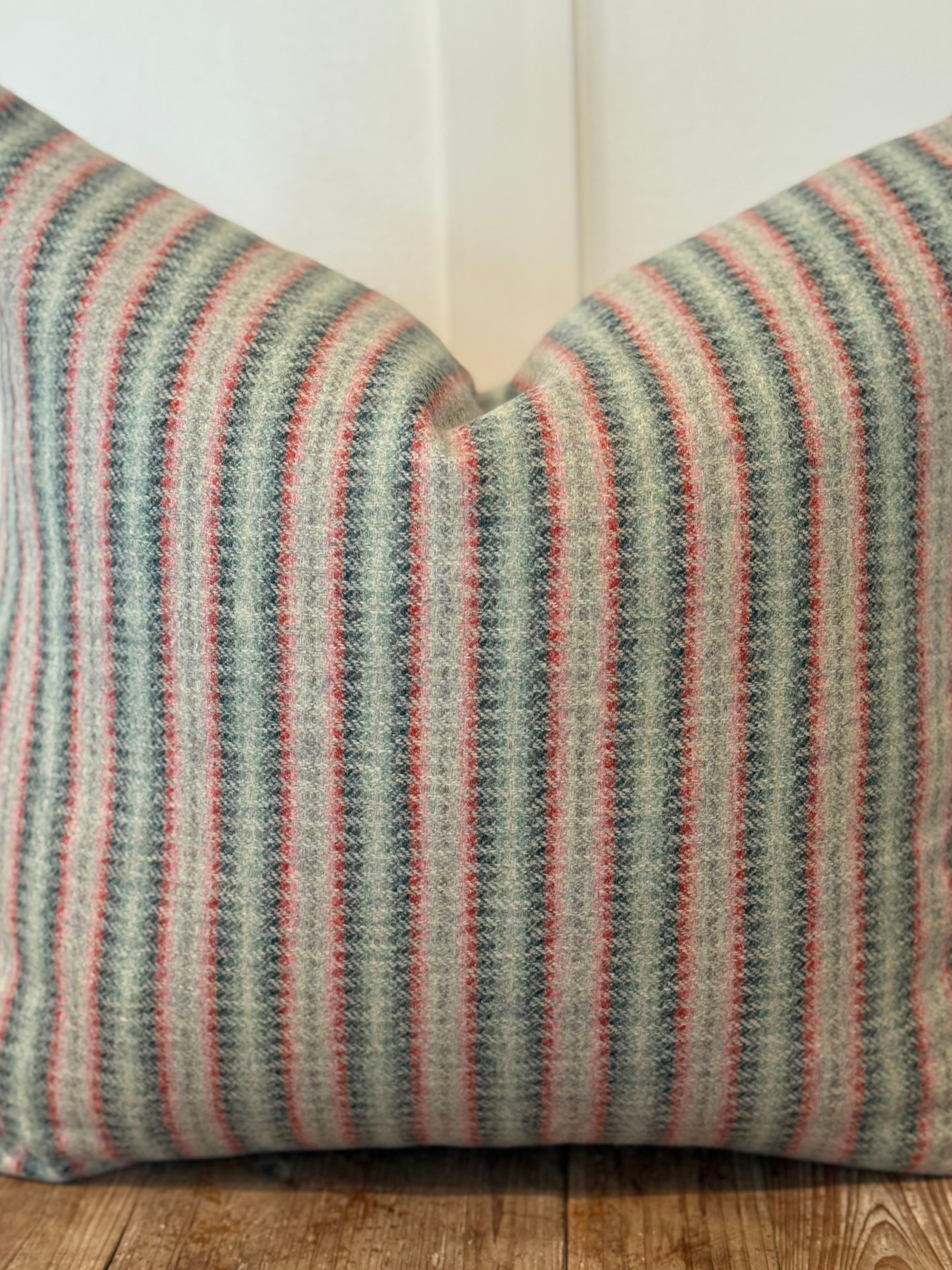 The Heritage Cushion - Tobago Aqua &amp; Flamingo