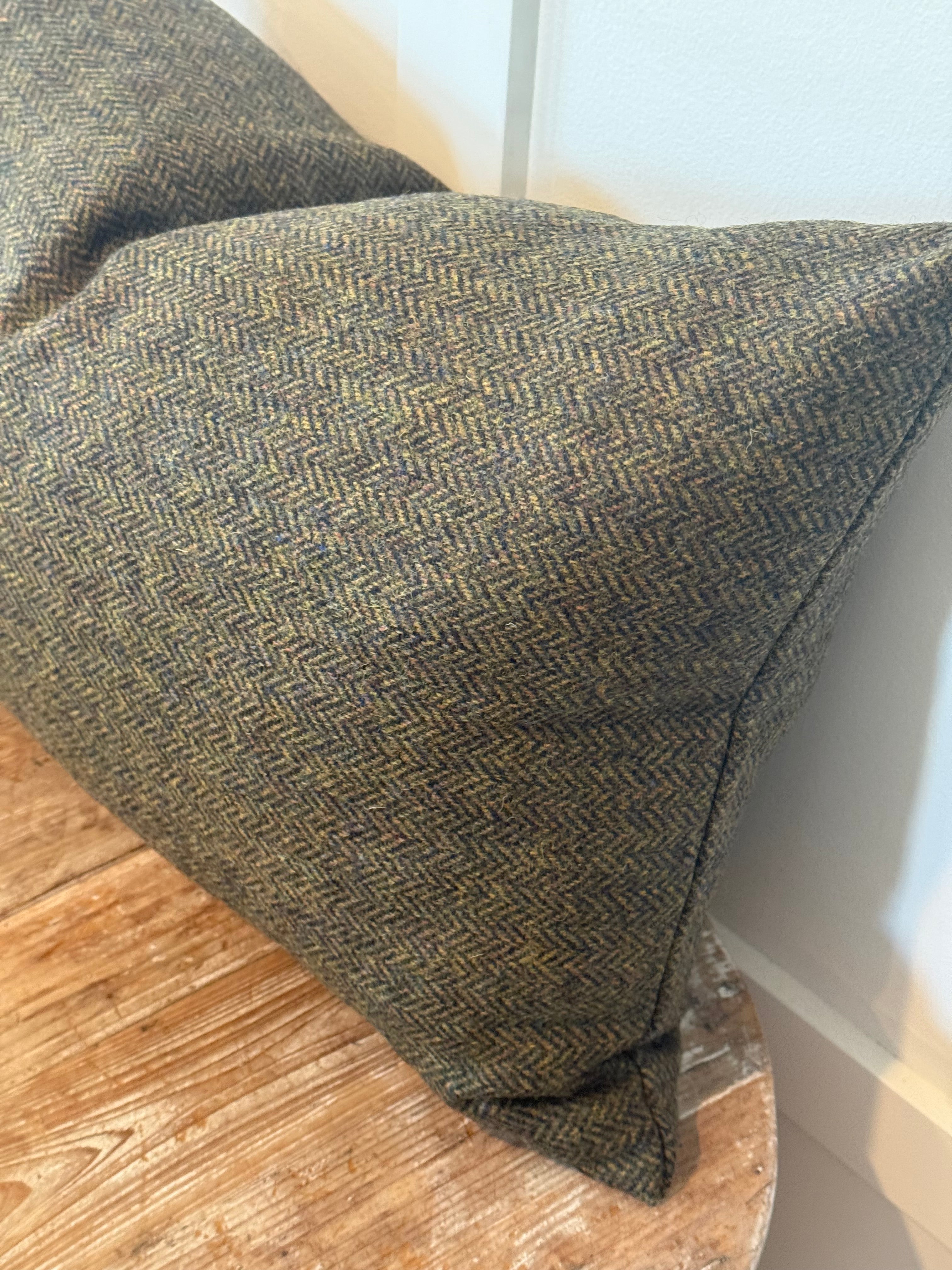 The Heritage Cushion - Herringbone Dark Green