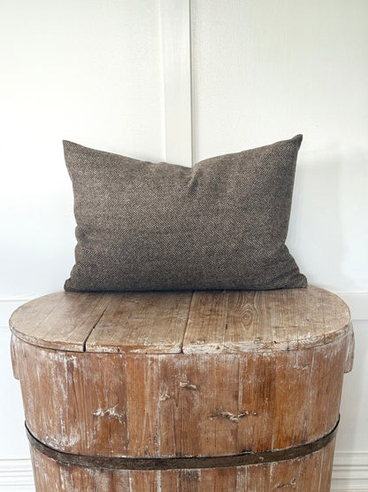 The Heritage Cushion - Herringbone Chocolate