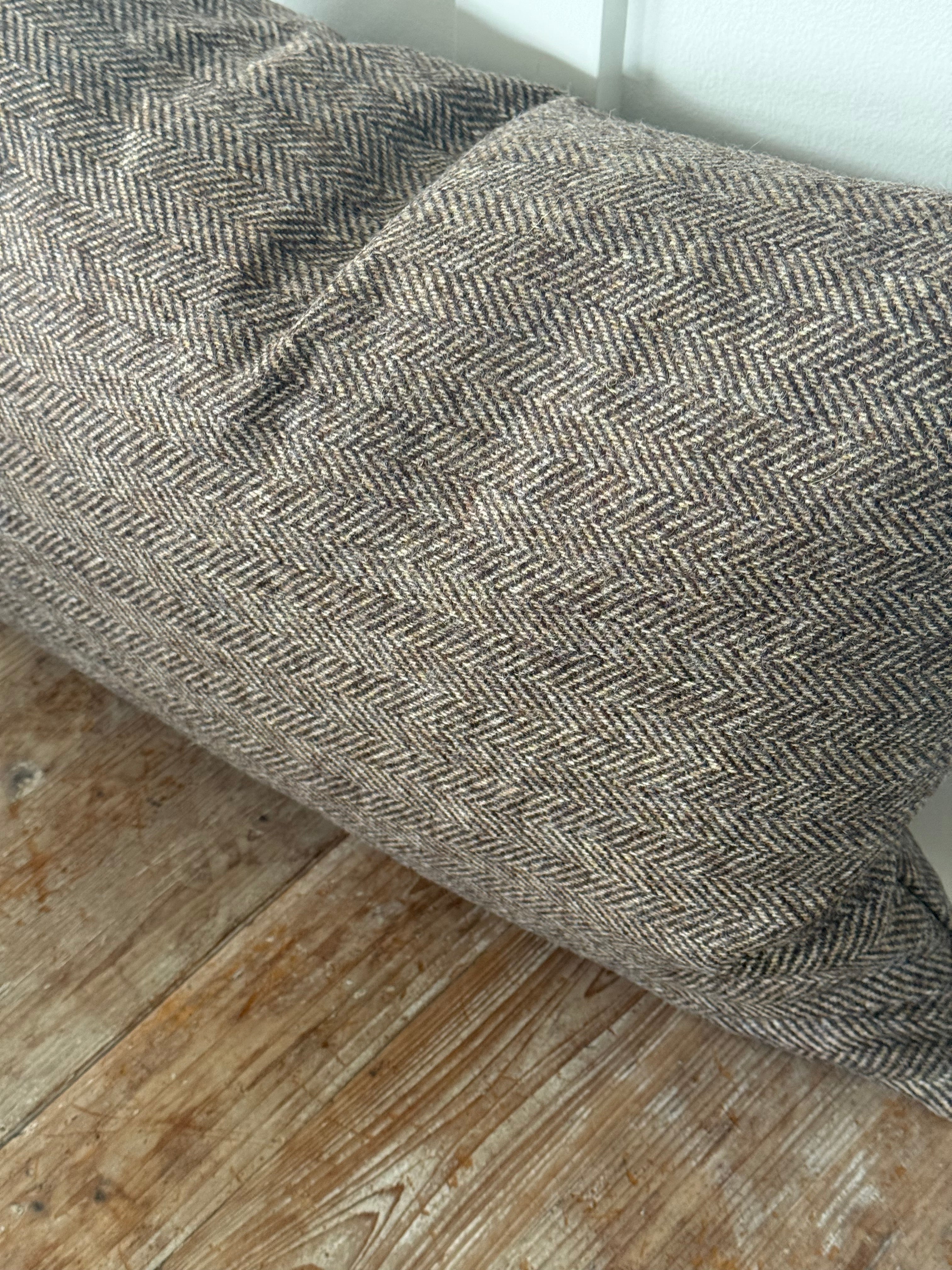 The Heritage Cushion - Herringbone Chocolate
